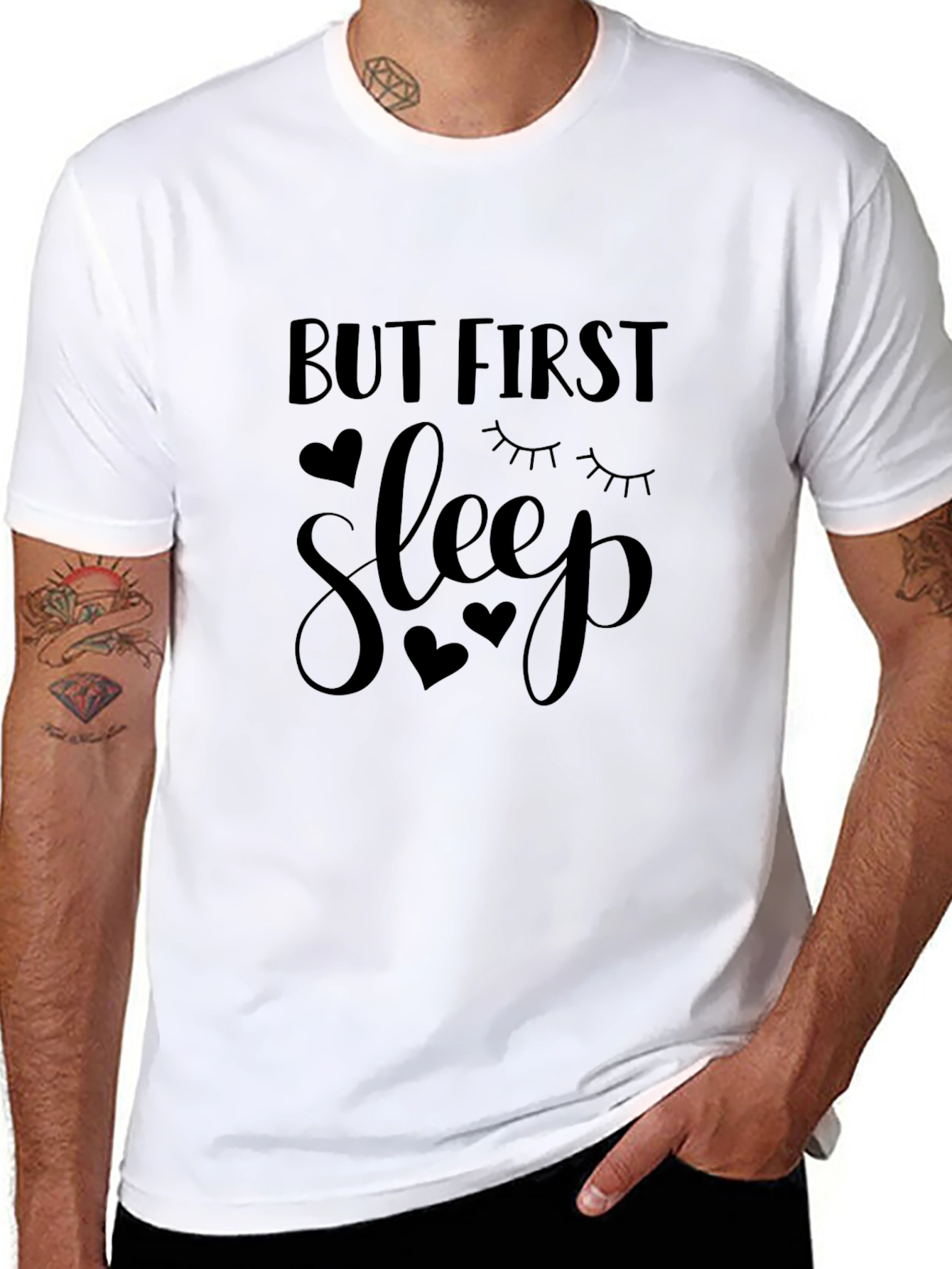 But First Sleep Black Graphic Tee