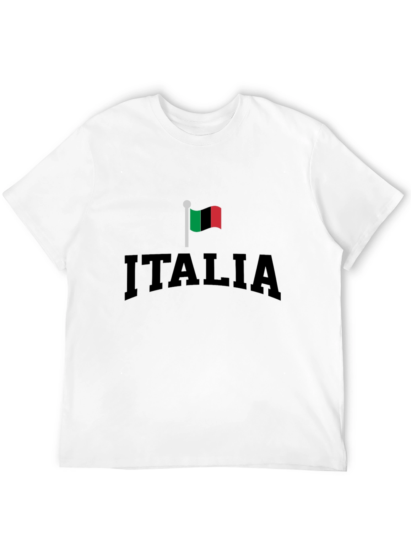 Italia Flag Graphic T-Shirt - Black