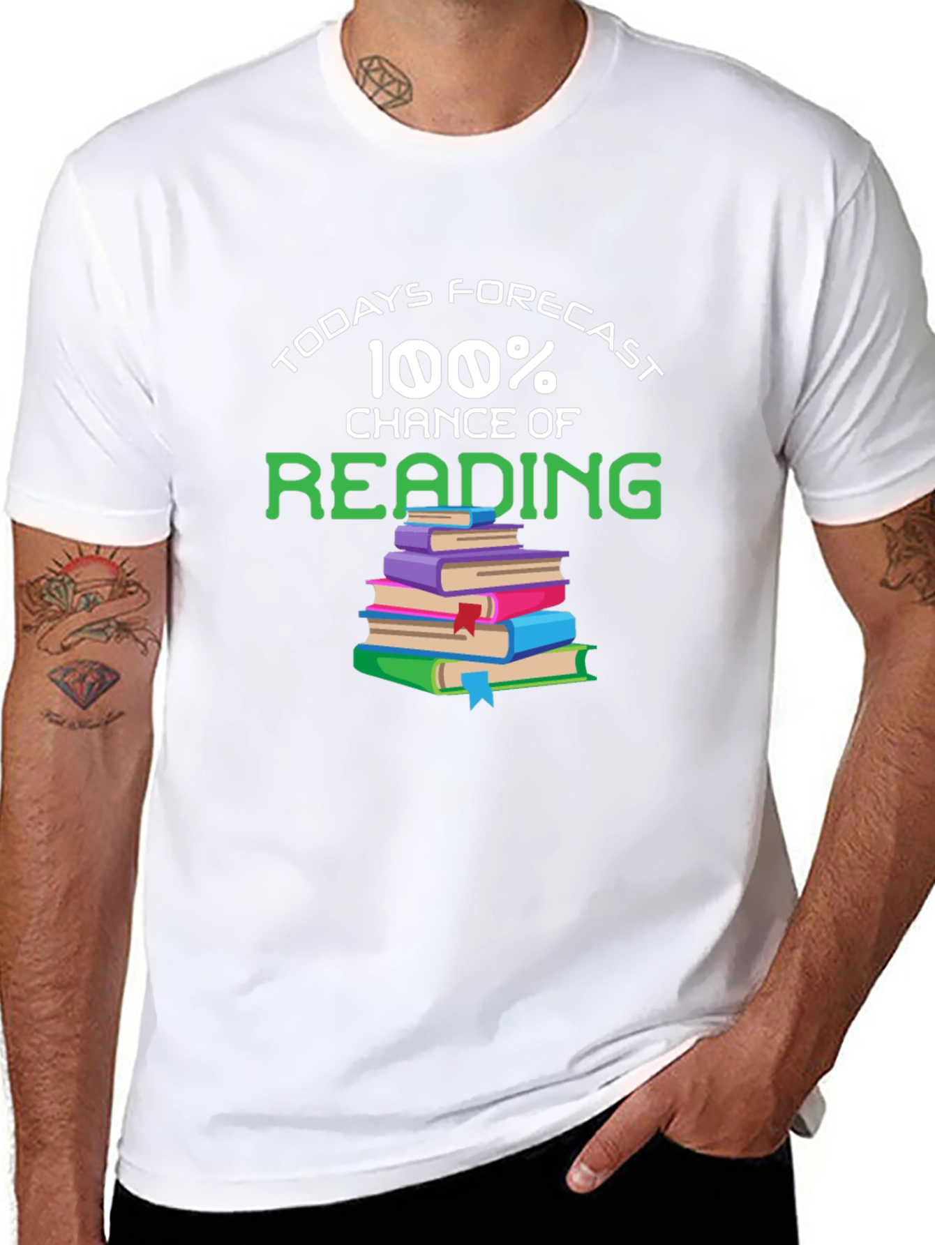 100% Chance of Reading T-Shirt