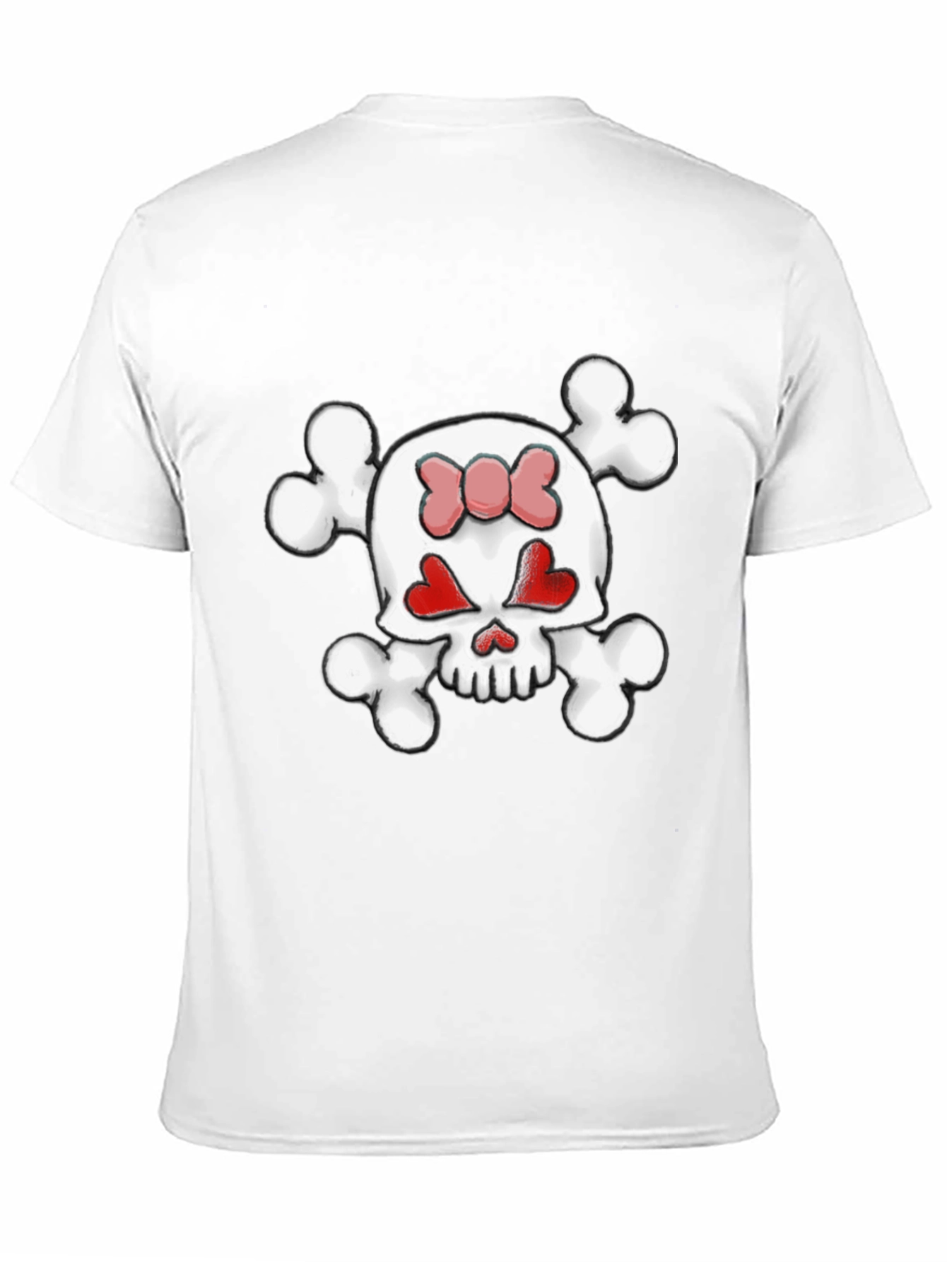 Skull & Crossbones Heart Eyes Bow T-Shirt