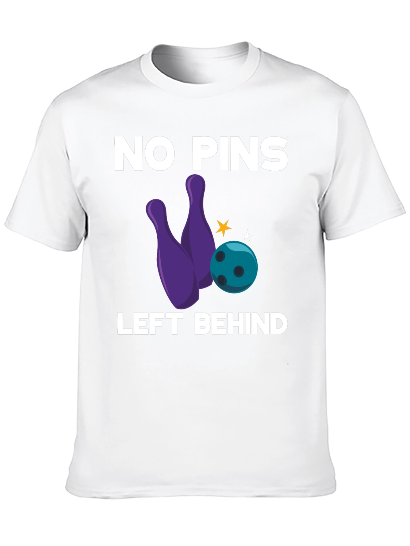 No Pins Left Behind Bowling Graphic Tee