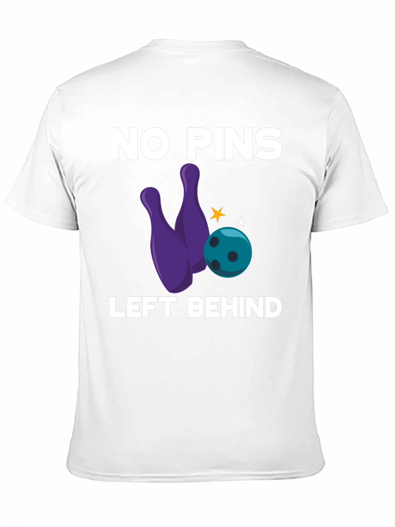 No Pins Left Behind Bowling Graphic Tee