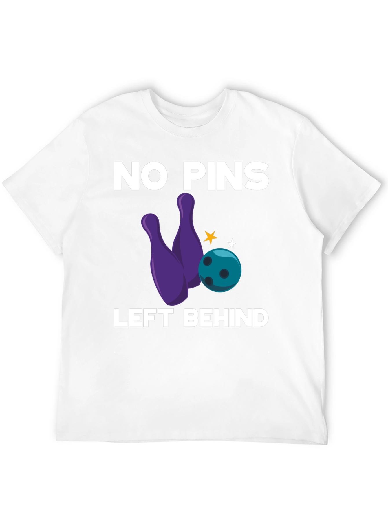 No Pins Left Behind Bowling Graphic Tee