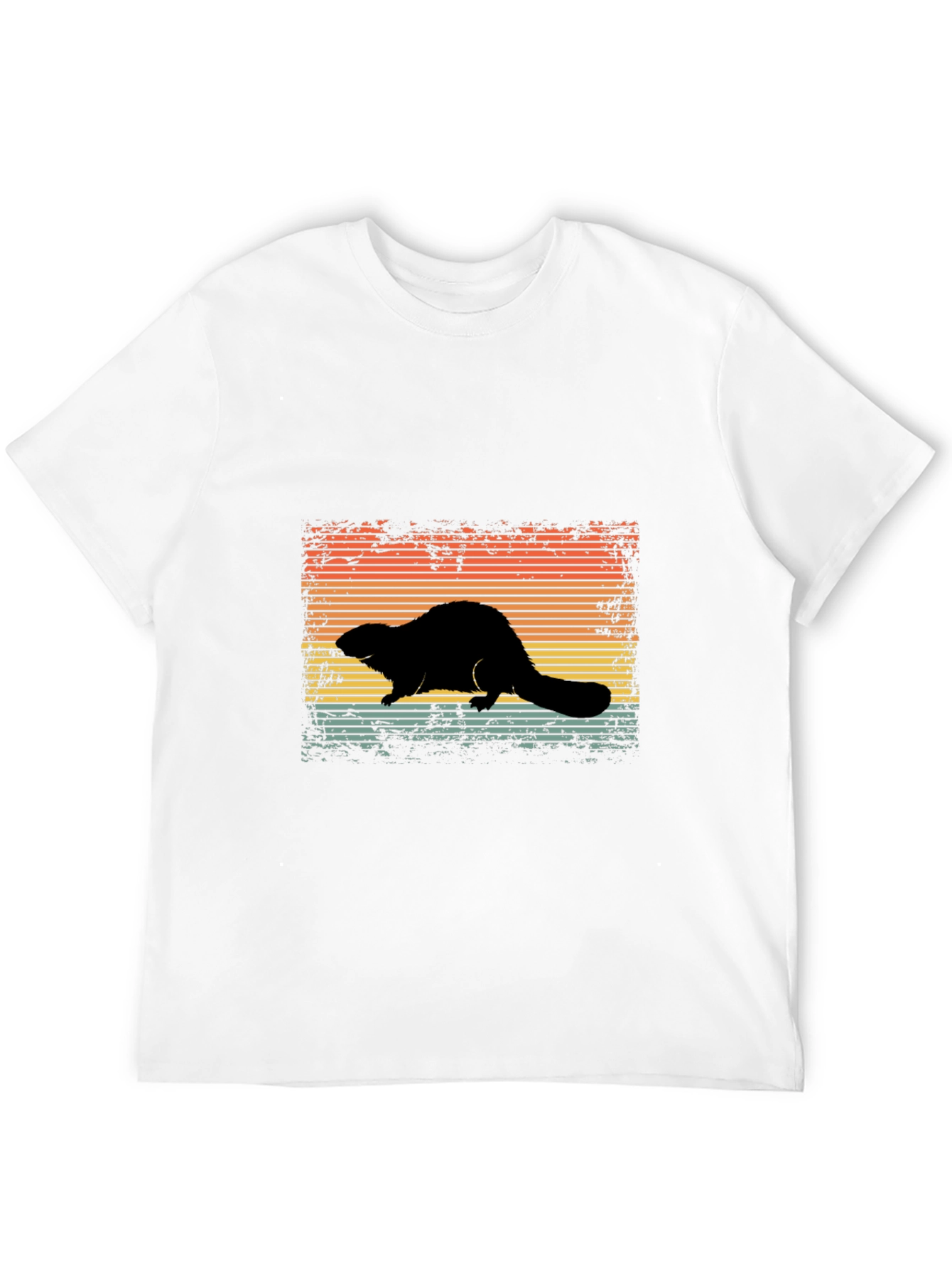 Retro Beaver Silhouette Graphic Tee