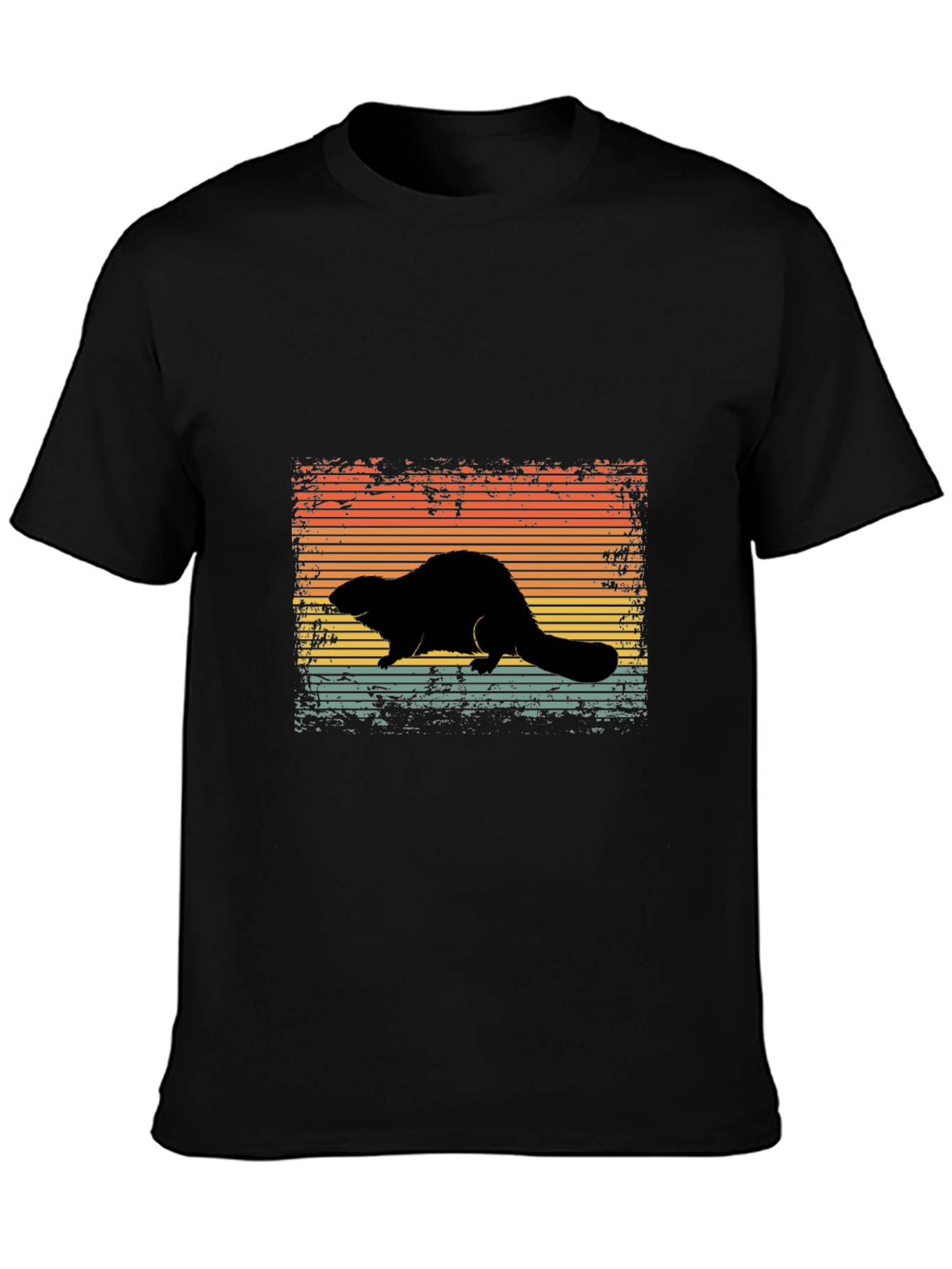Retro Beaver Silhouette Graphic Tee