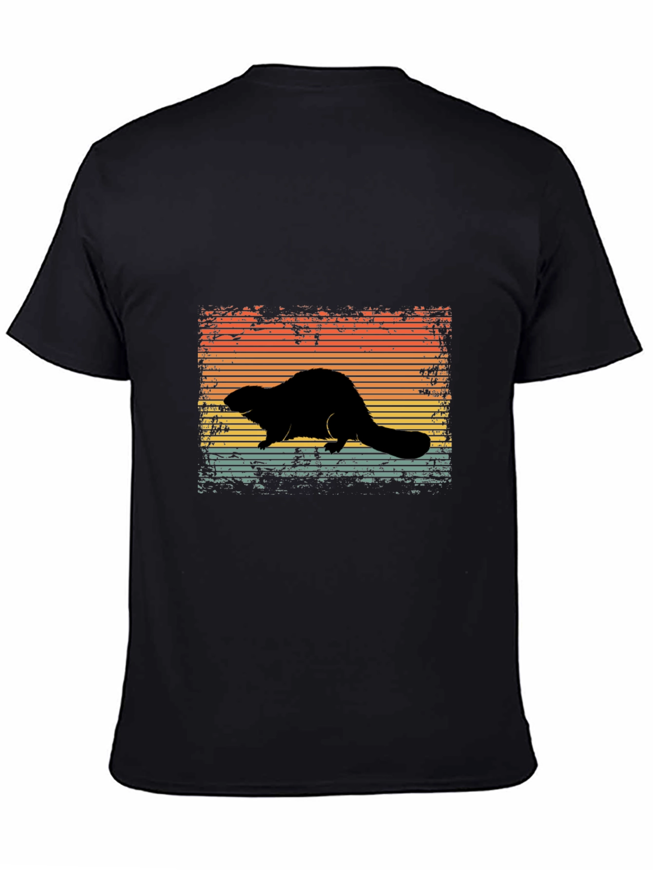 Retro Beaver Silhouette Graphic Tee