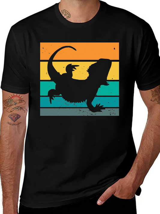 Retro Bearded Dragon T-Shirt - Cool Lizard Tee
