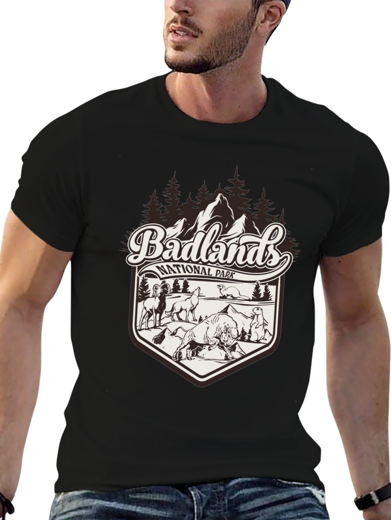 Badlands National Park Graphic Tee - Black