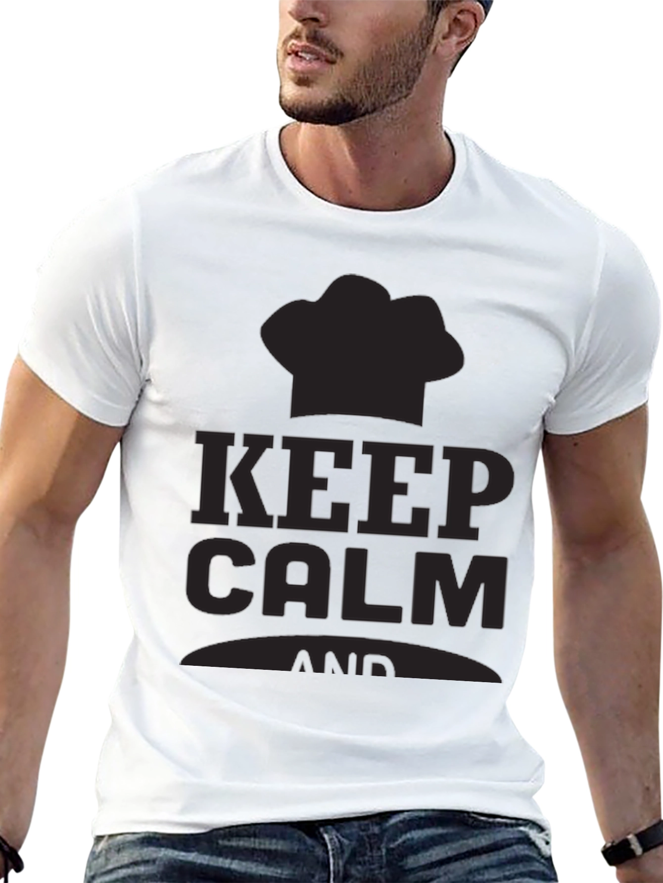 Keep Calm Chef T-Shirt - Black