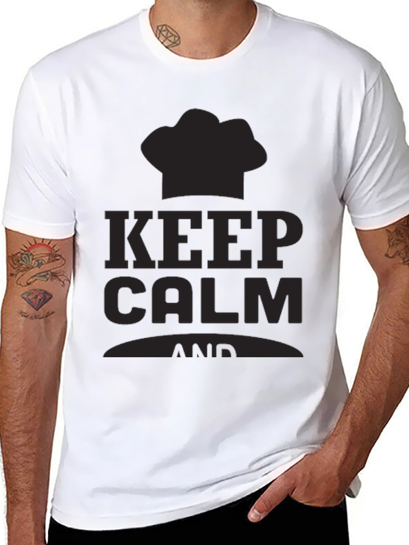 Keep Calm Chef T-Shirt - Black