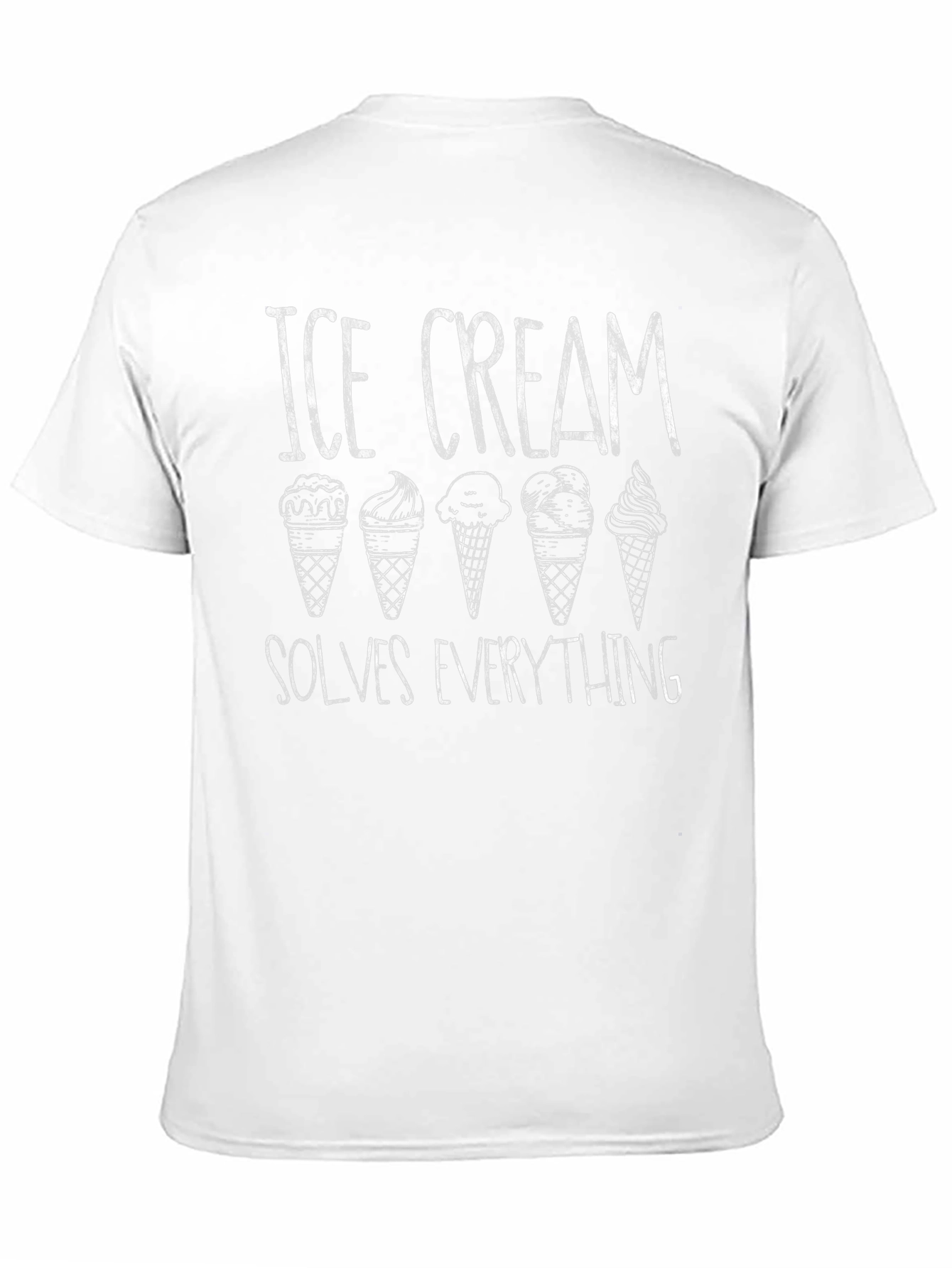 Ice Cream Solves Everything T-Shirt - Black