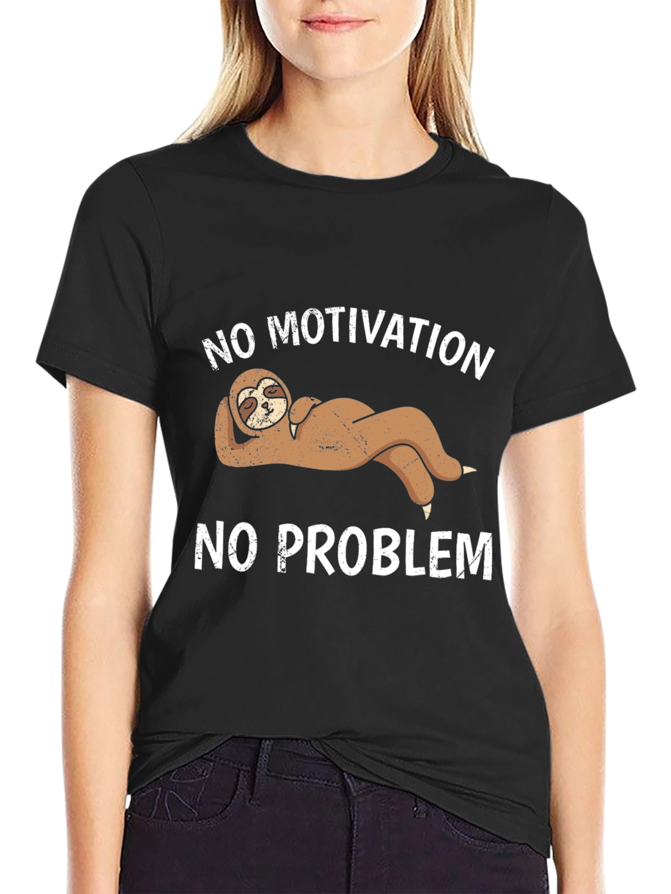 No Motivation No Problem Sloth Graphic Tee