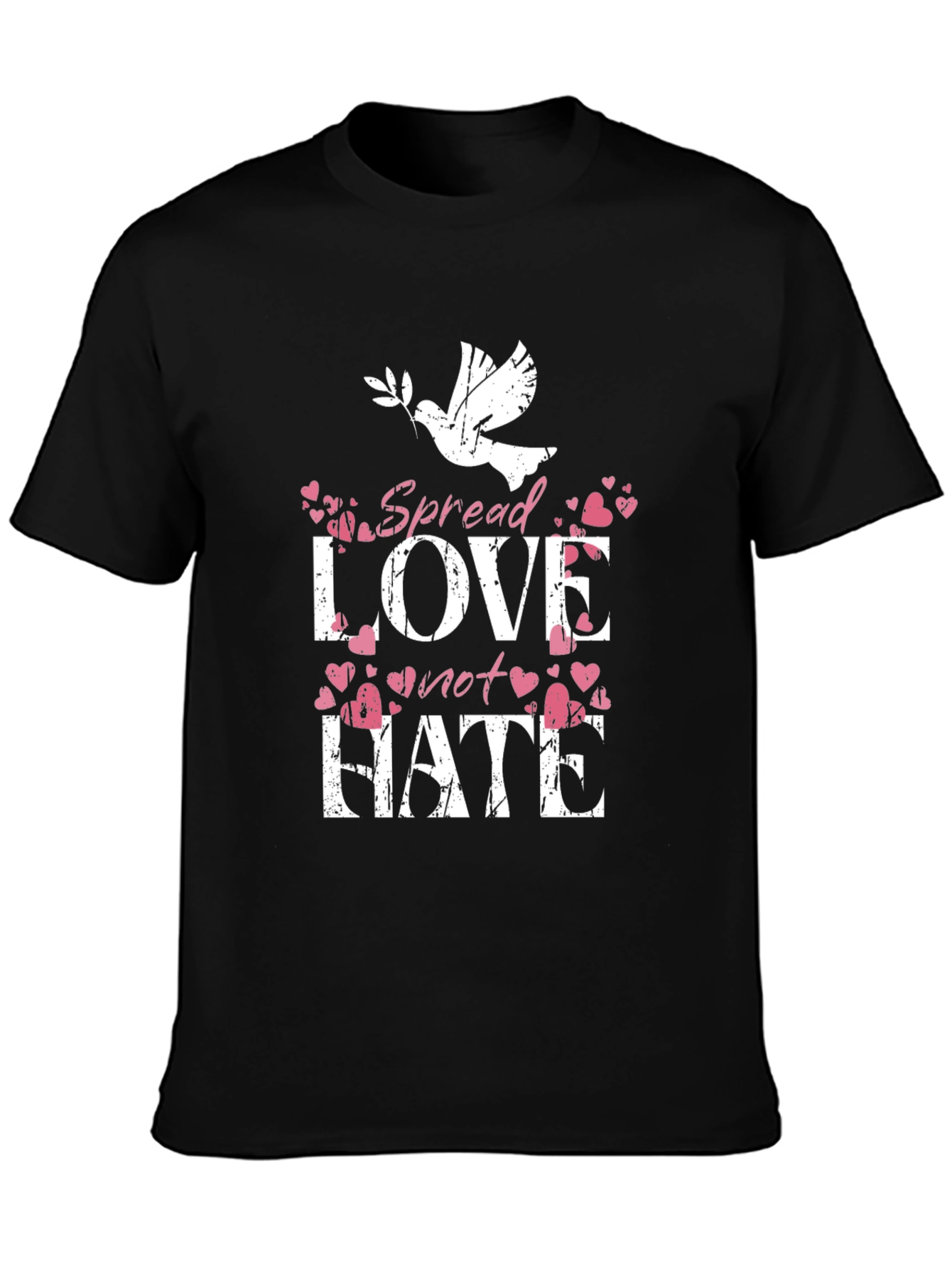 Spread Love Not Hate Graphic T-Shirt