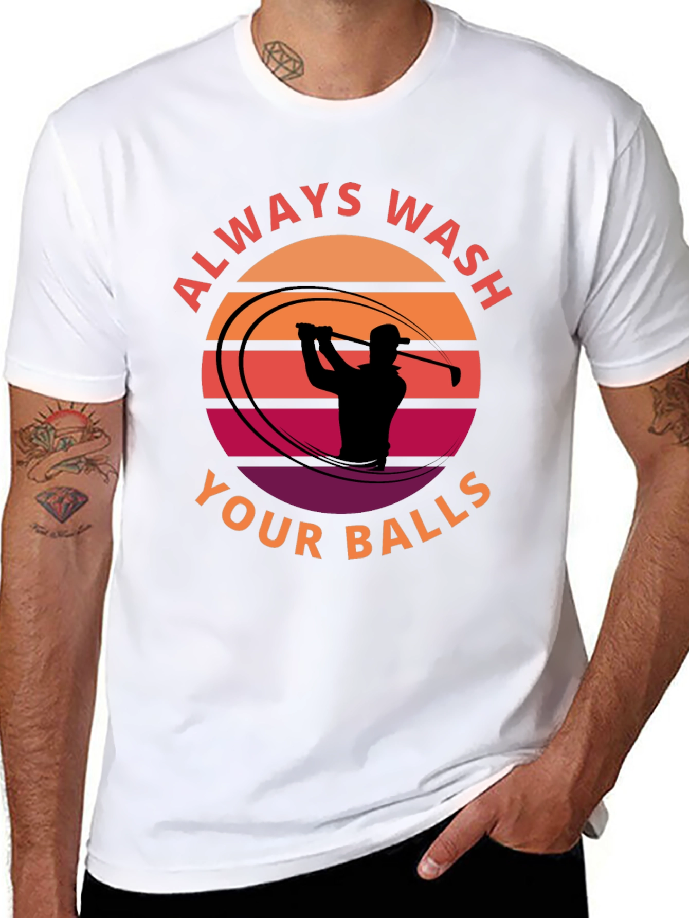 Always Wash Your Balls T-Shirt Golf Humor