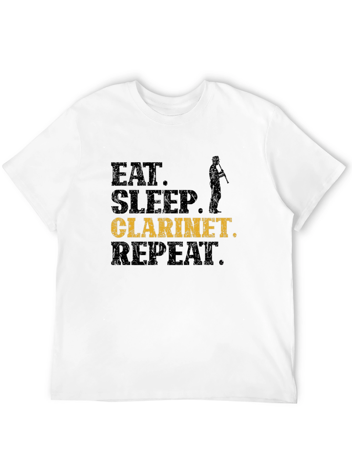 Eat Sleep Clarinet Repeat Black T-Shirt