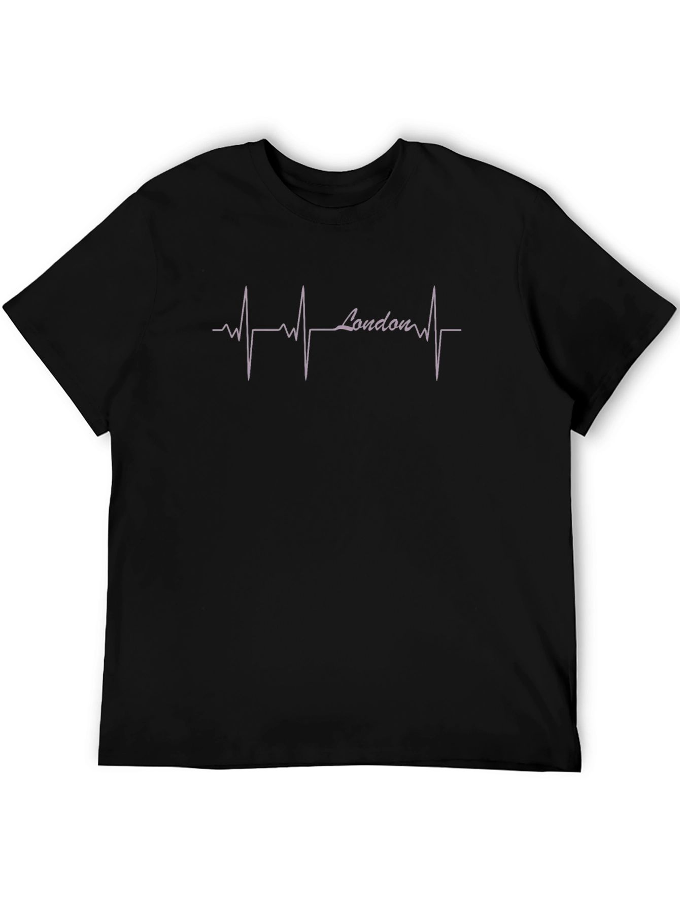 London Heartbeat Graphic Tee - Black Casual T-Shirt