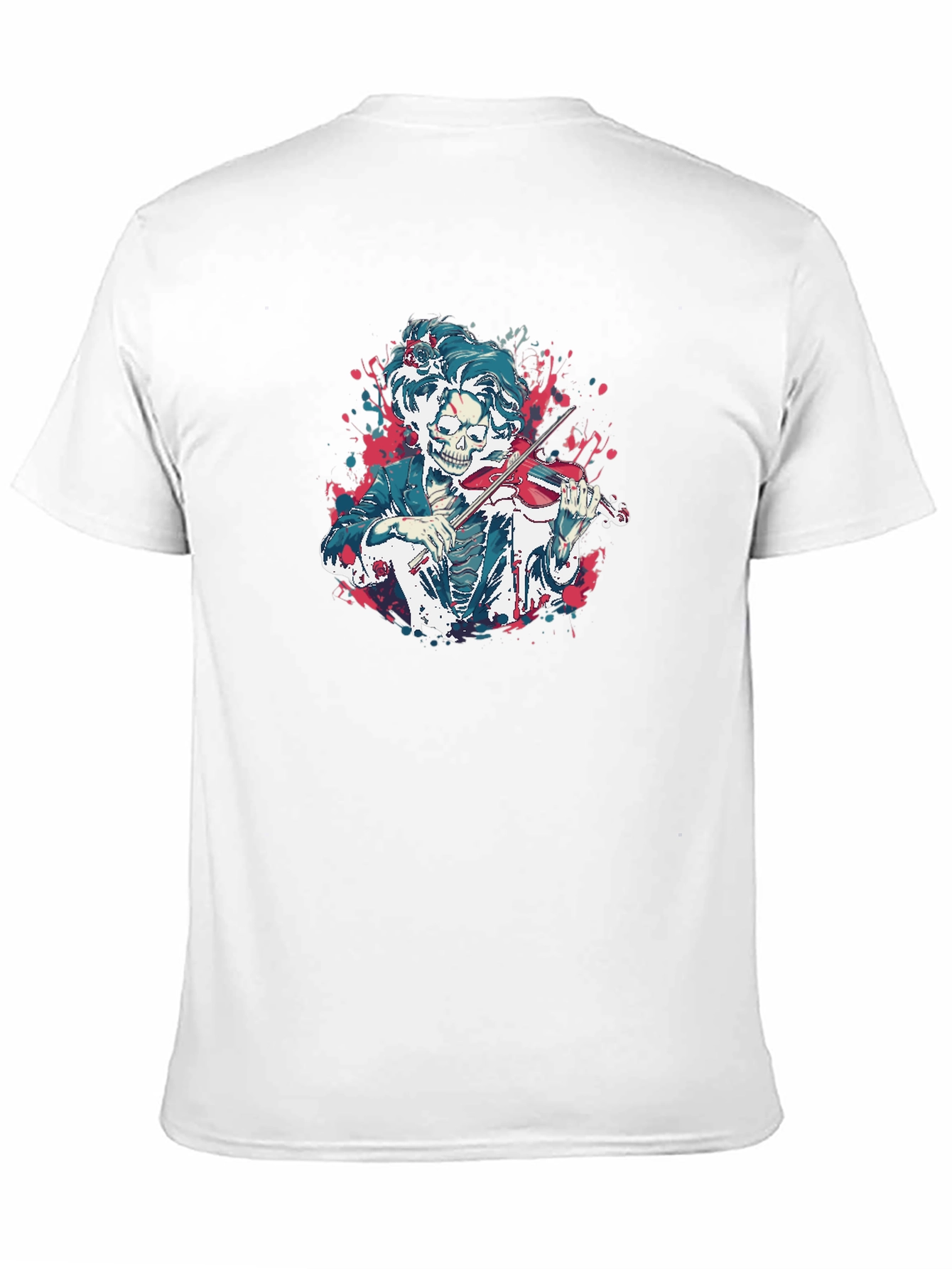 Skeleton Violinist Graphic Tee - Black