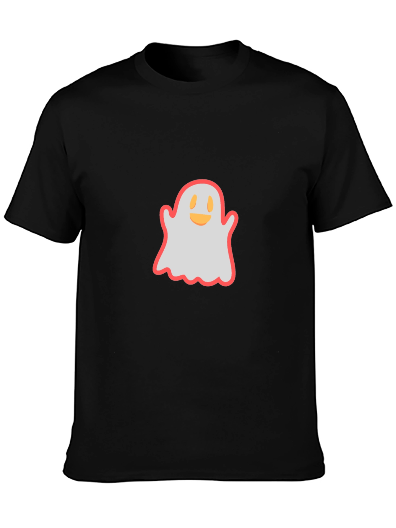 Ghost Graphic Black T-Shirt - Spooky Season Style