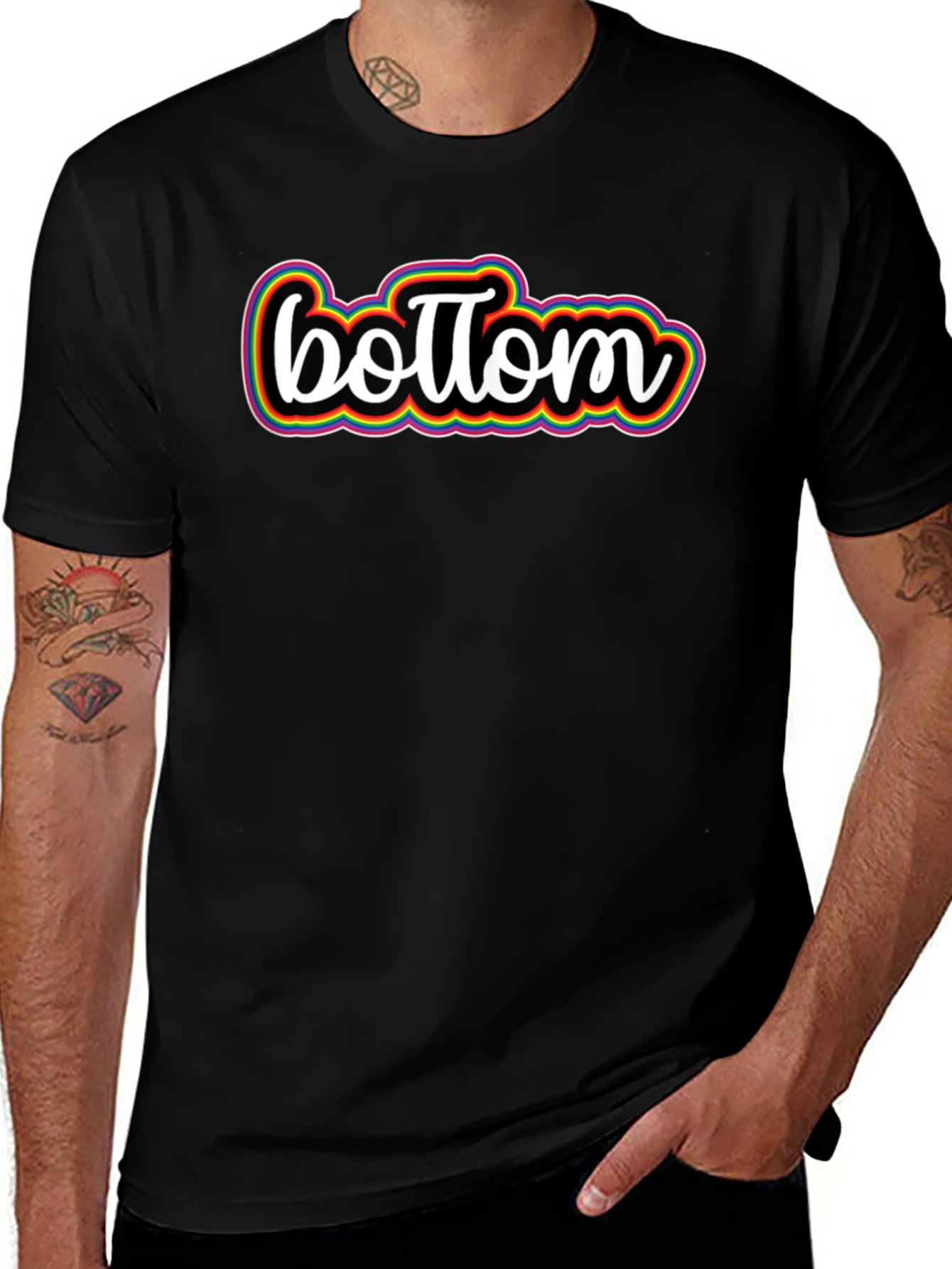 Bottom Pride Rainbow Graphic Tee
