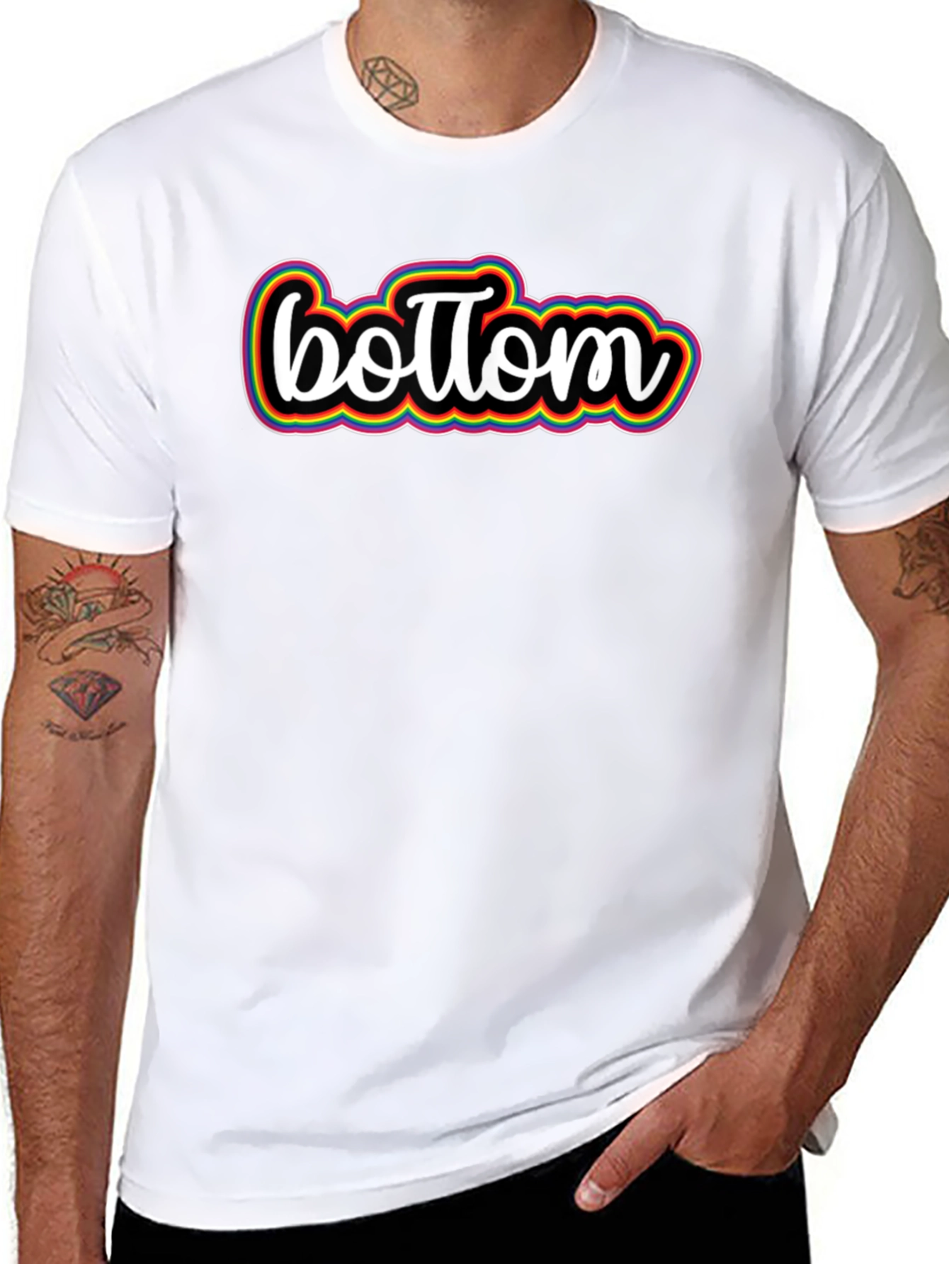 Bottom Pride Rainbow Graphic Tee