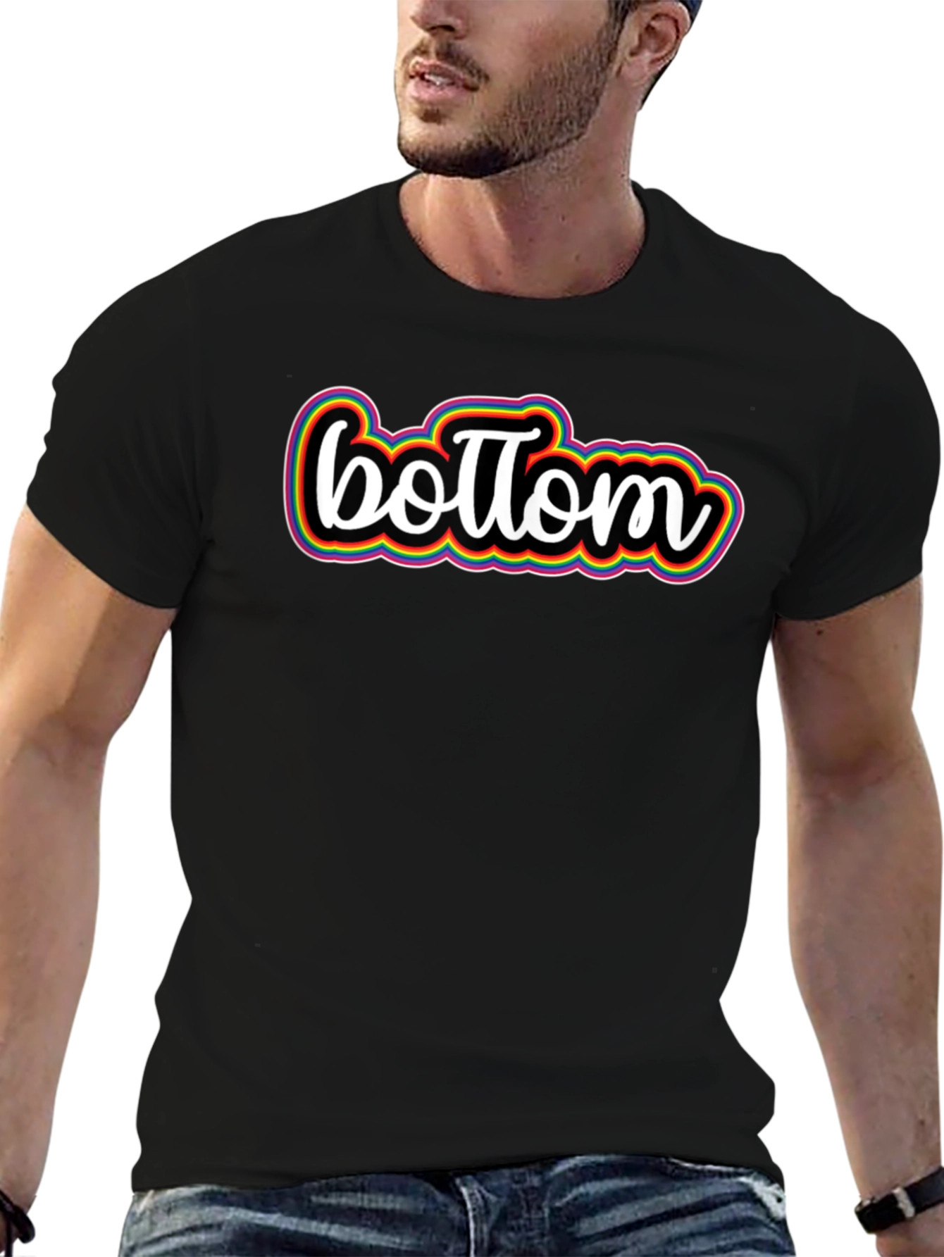 Bottom Pride Rainbow Graphic Tee