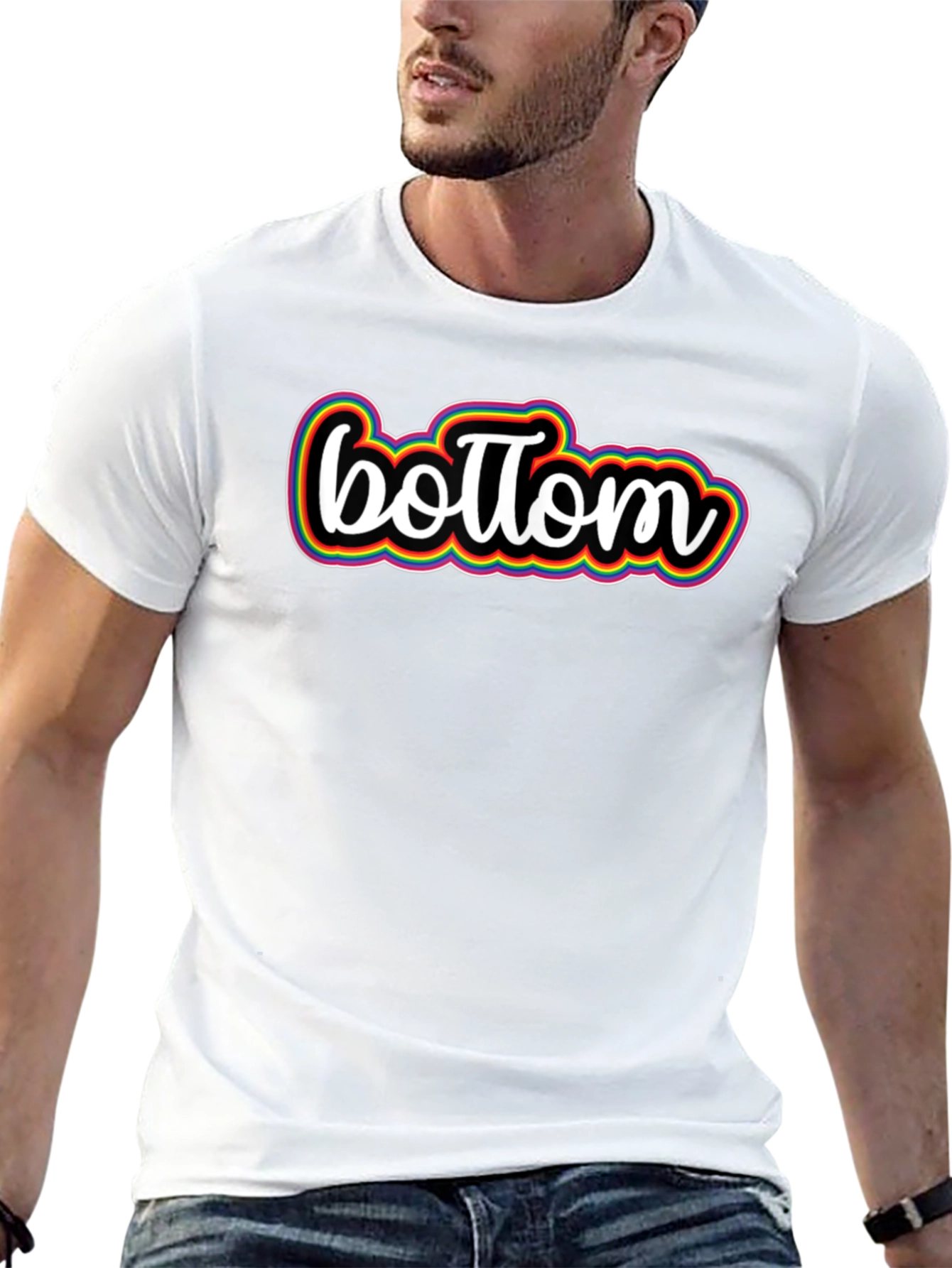 Bottom Pride Rainbow Graphic Tee