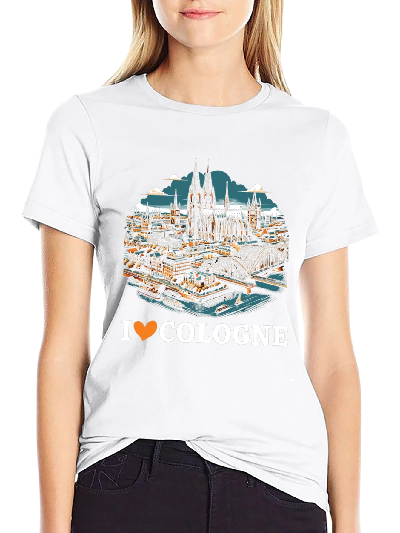 I Love Cologne T-Shirt Cityscape Graphic Tee