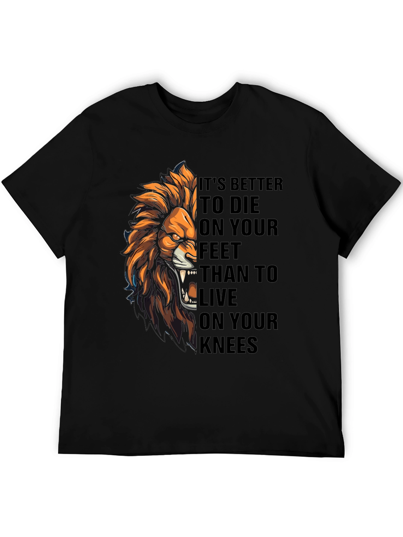 Lion Graphic Tee: Die On Your Feet
