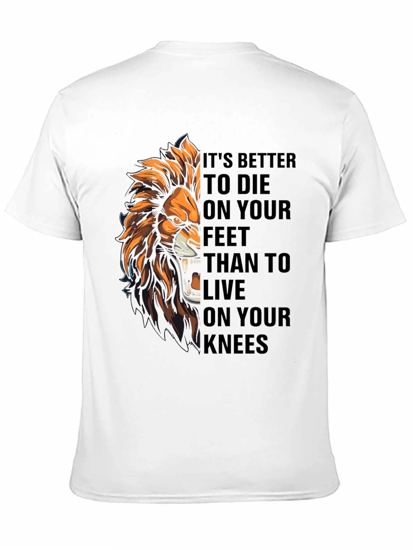 Lion Graphic Tee: Die On Your Feet