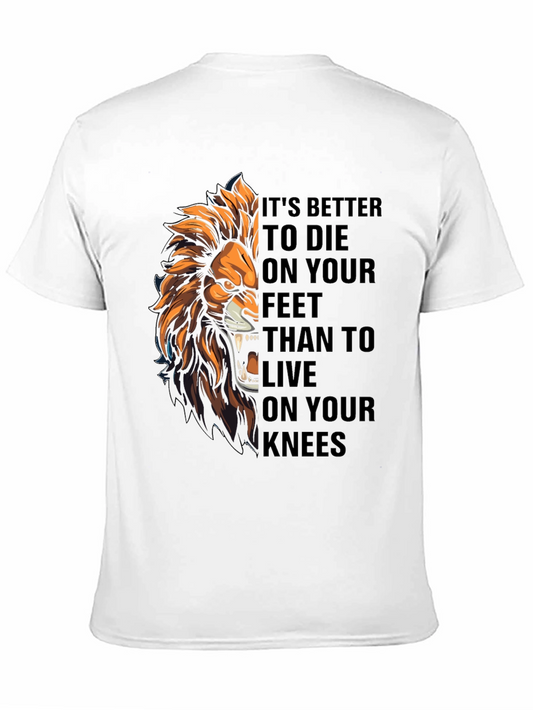 Lion Graphic Tee: Die On Your Feet
