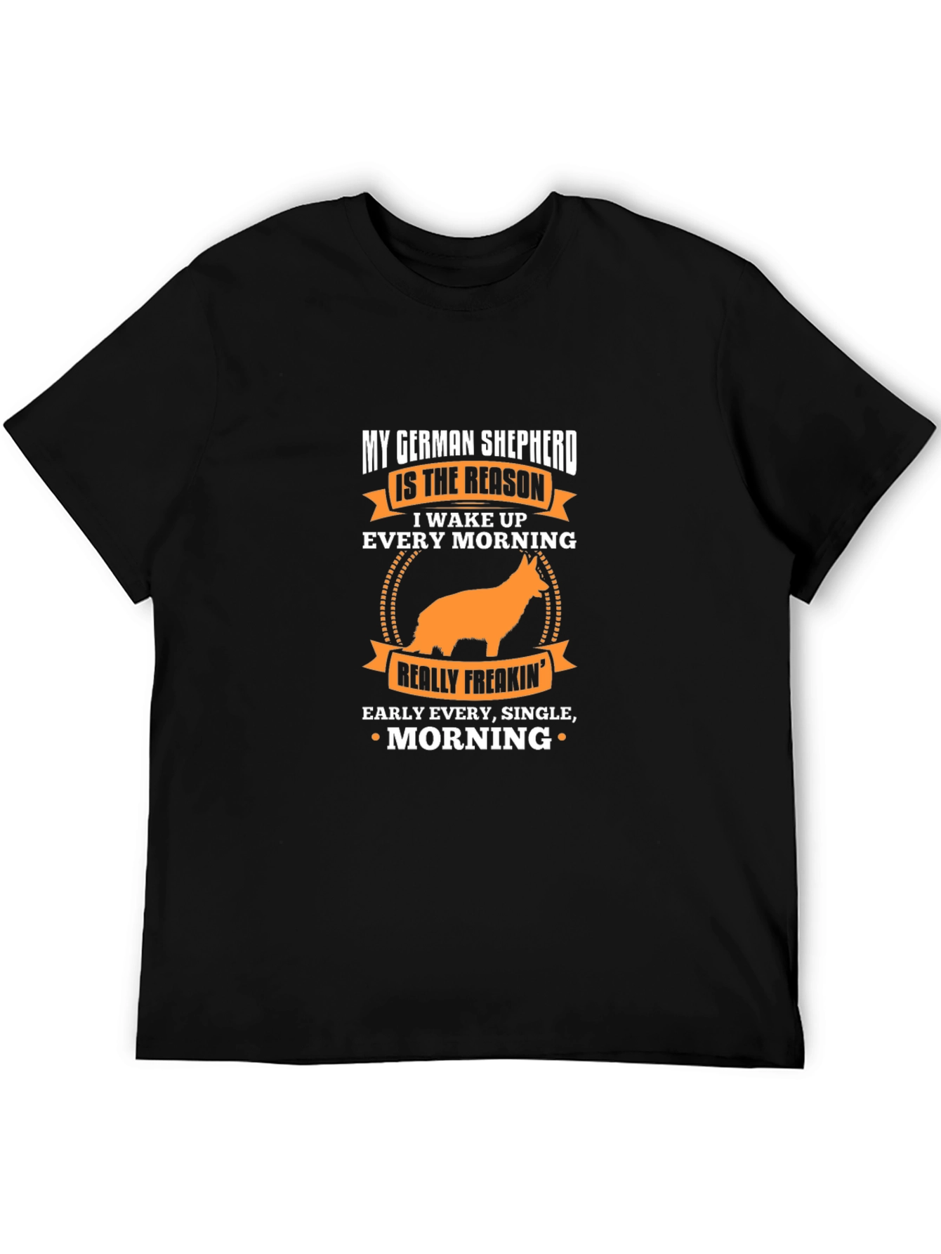 German Shepherd Wake Up T-Shirt - Black