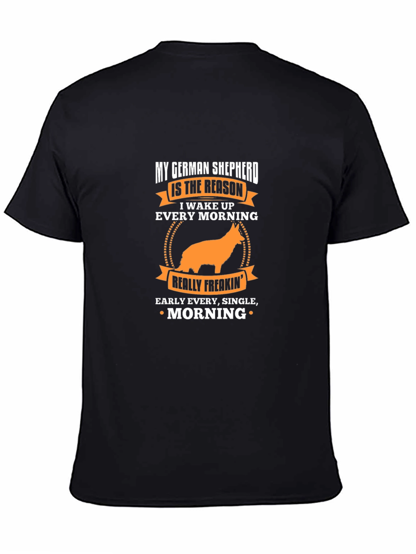 German Shepherd Wake Up T-Shirt - Black