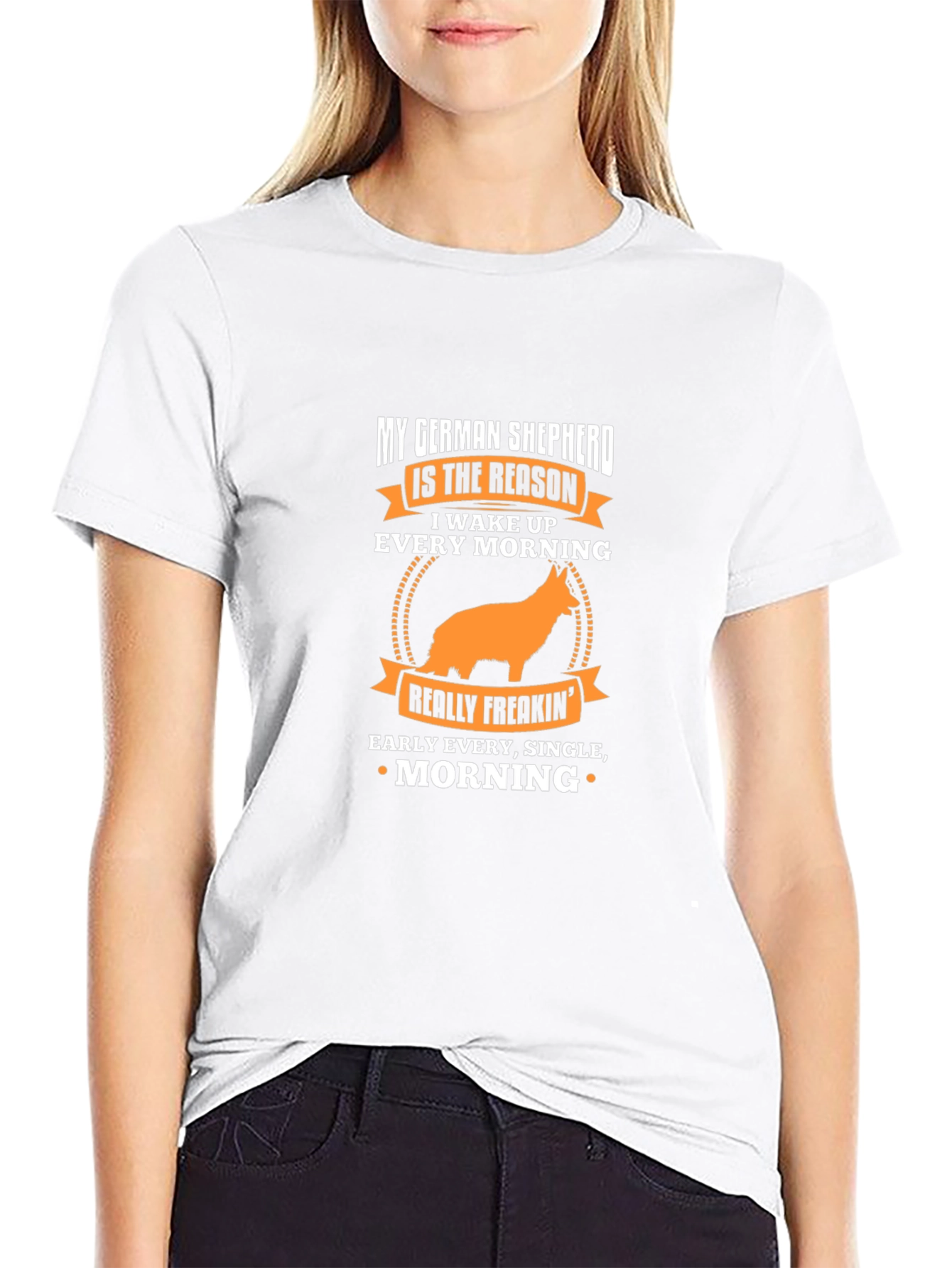 German Shepherd Wake Up T-Shirt - Black