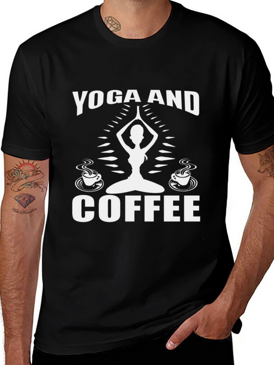Yoga and Coffee Graphic T-Shirt