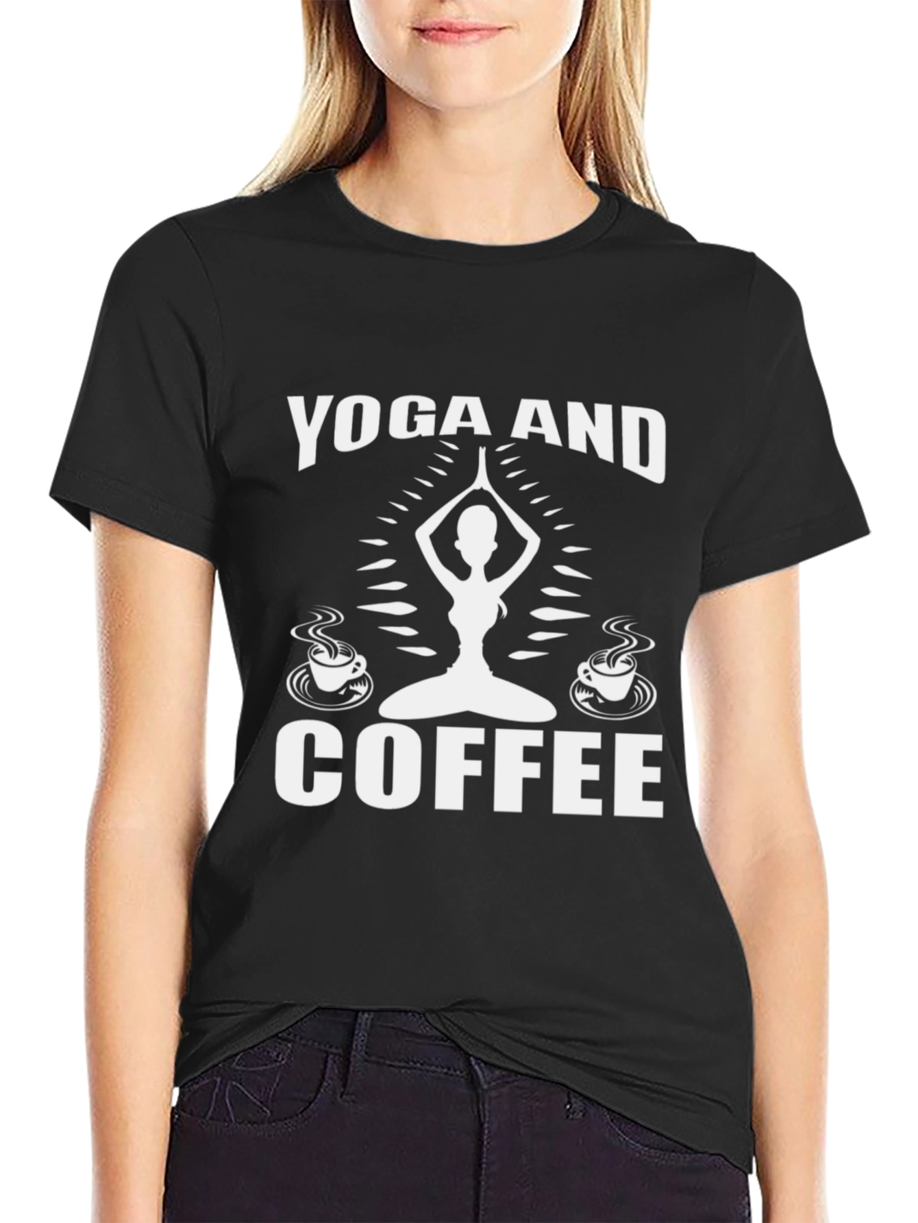 Yoga and Coffee Graphic T-Shirt