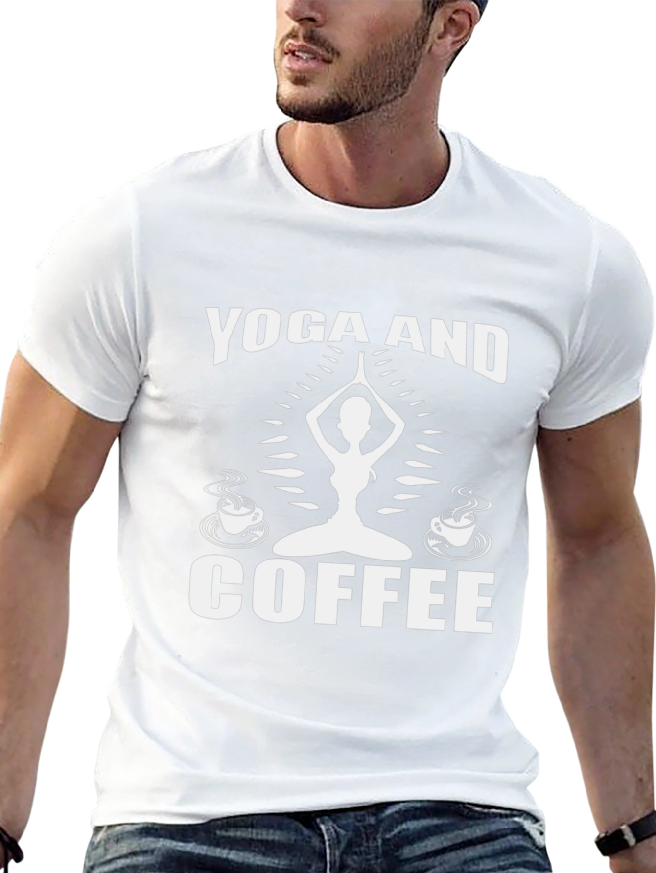 Yoga and Coffee Graphic T-Shirt