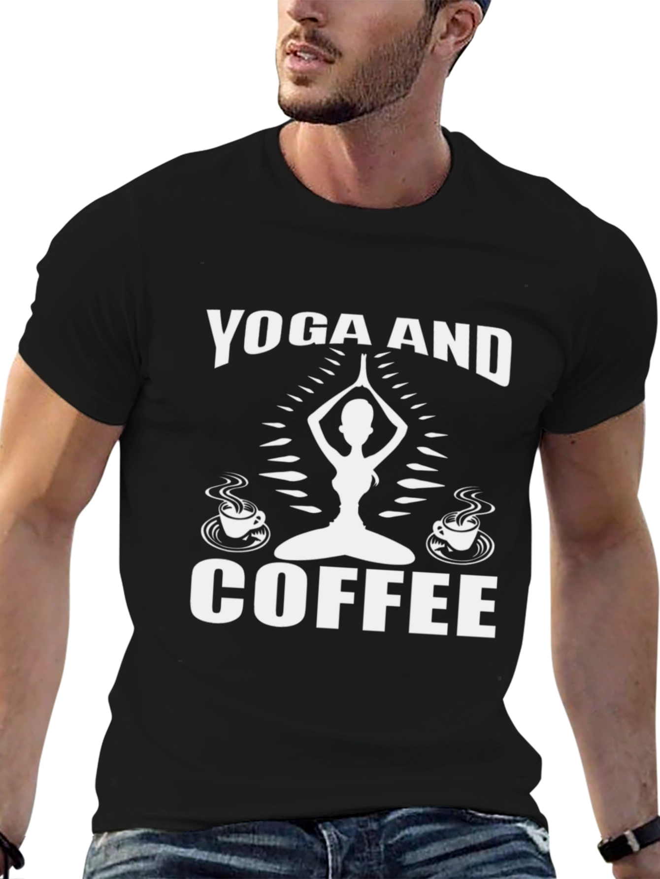 Yoga and Coffee Graphic T-Shirt