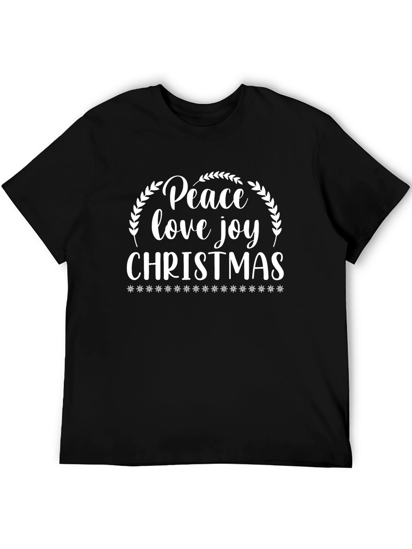 Peace Love Joy Christmas T-Shirt - Holiday Festive Tee