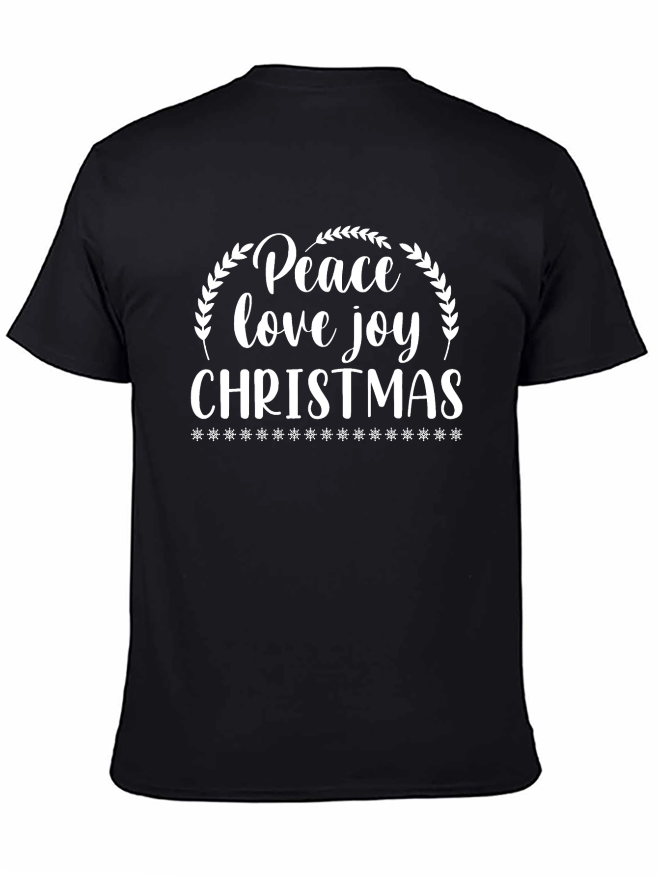 Peace Love Joy Christmas T-Shirt - Holiday Festive Tee