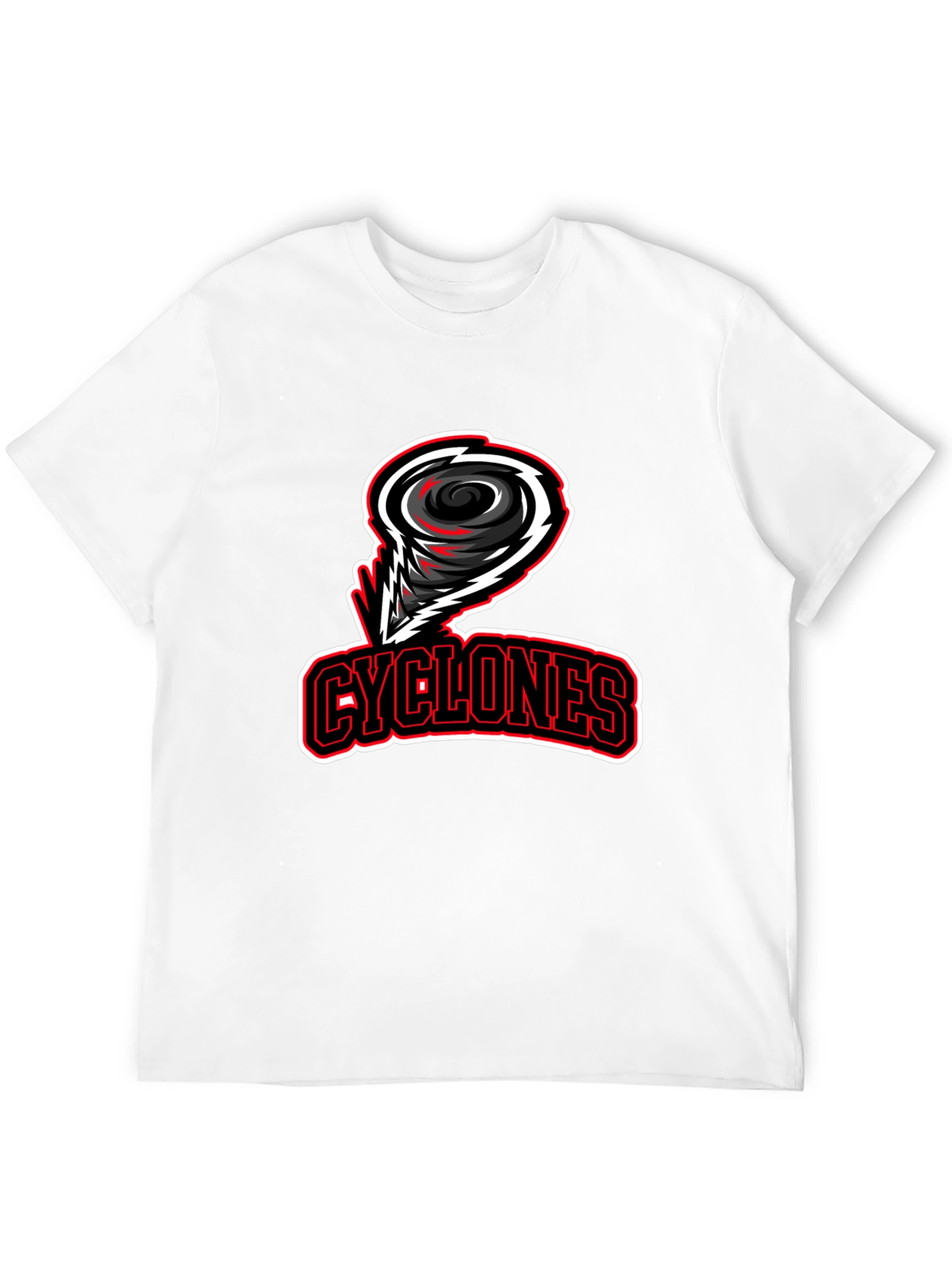 Cyclones Black T-Shirt - Sports Team Graphic Tee