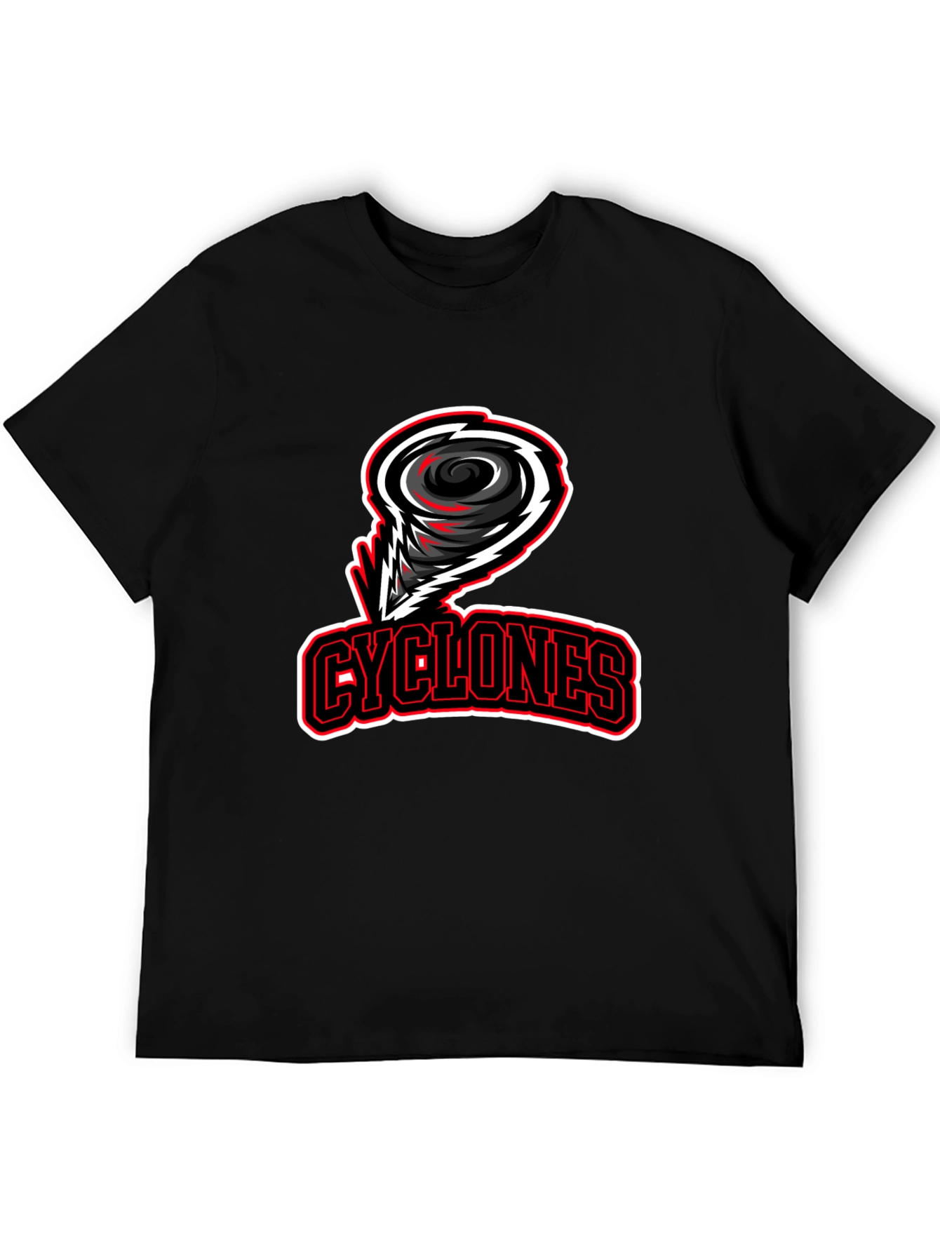 Cyclones Black T-Shirt - Sports Team Graphic Tee