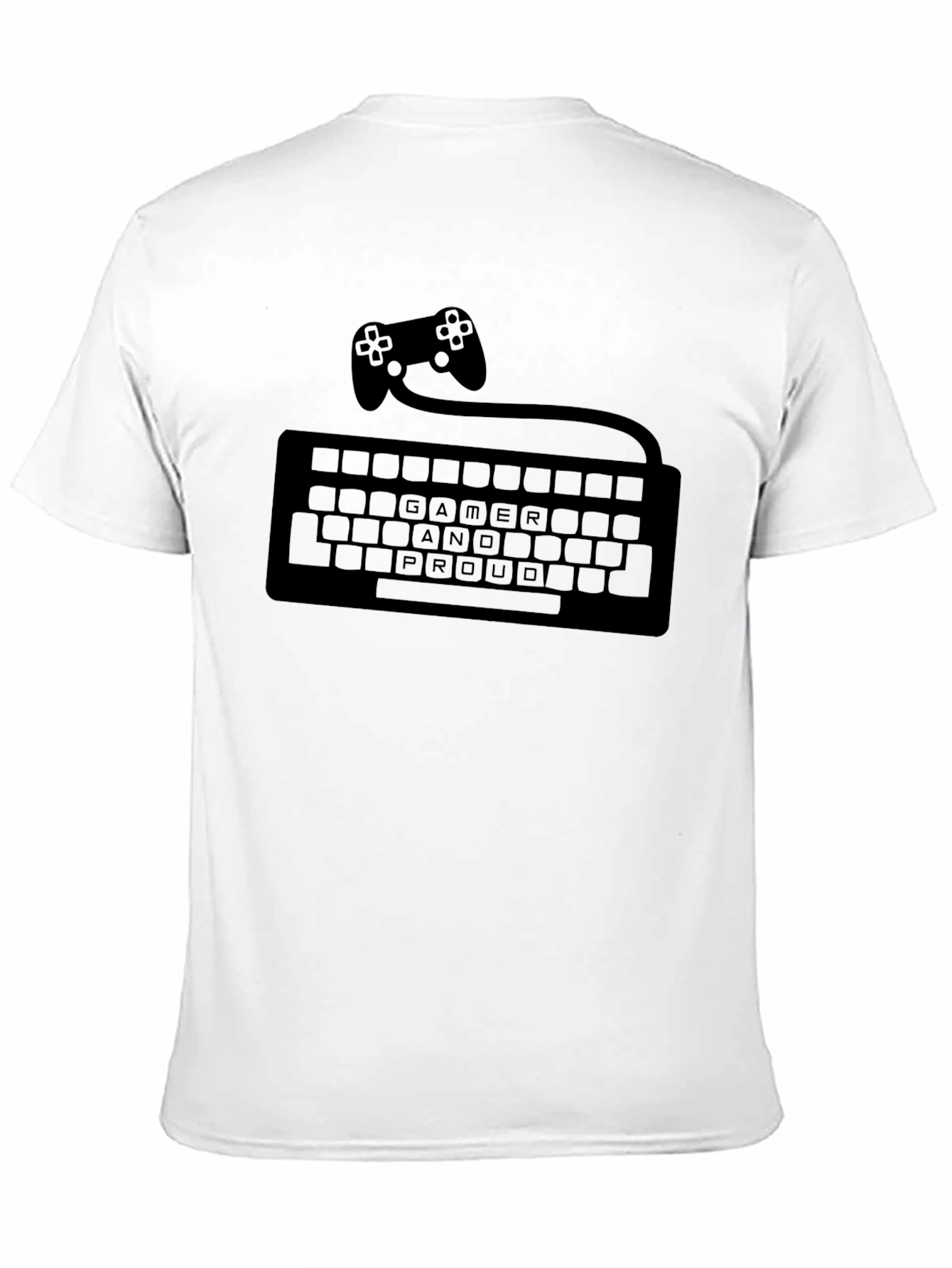 Gamer and Proud T-Shirt - Controller Keyboard Design