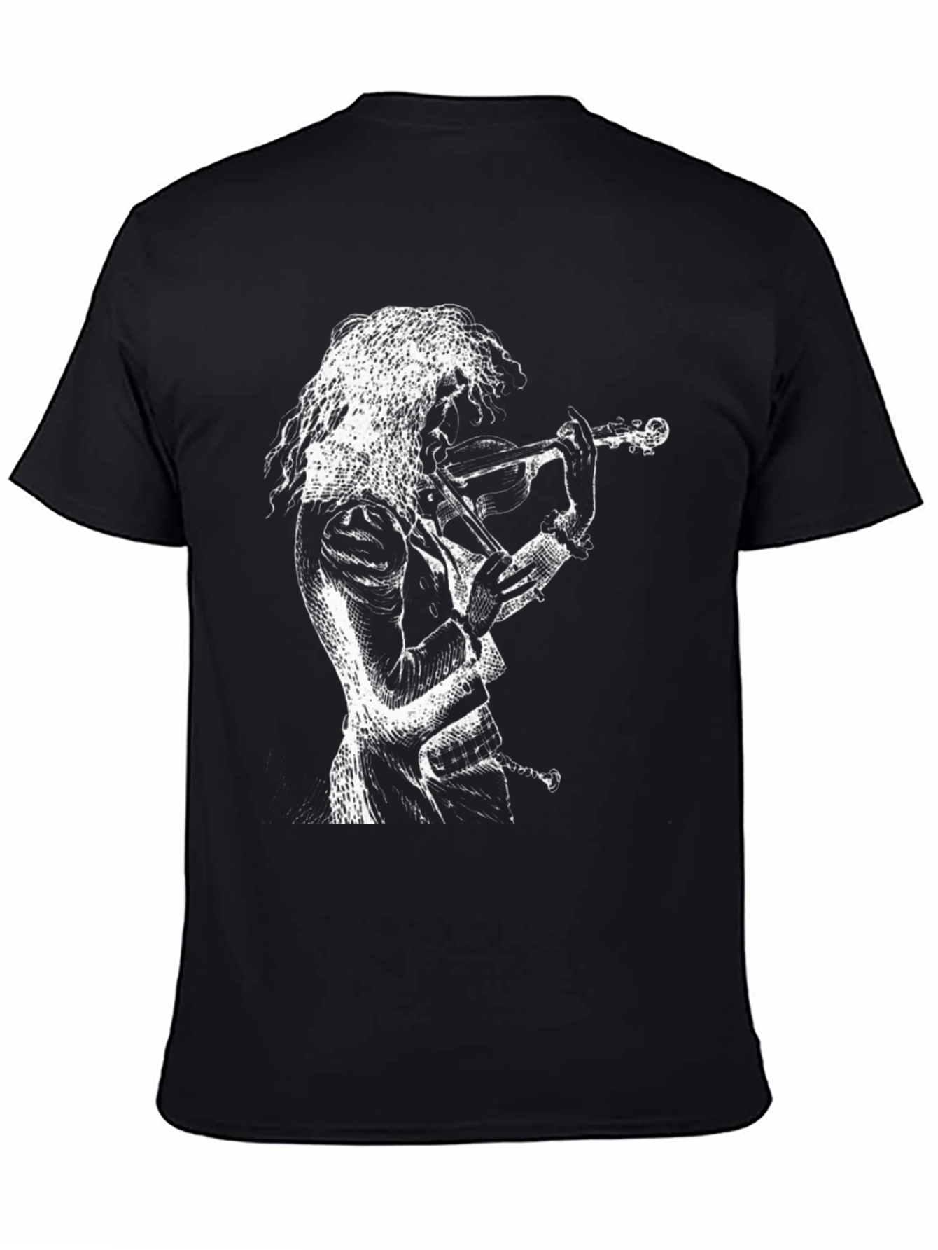 Violinist Graphic T-Shirt - Black Cotton Tee