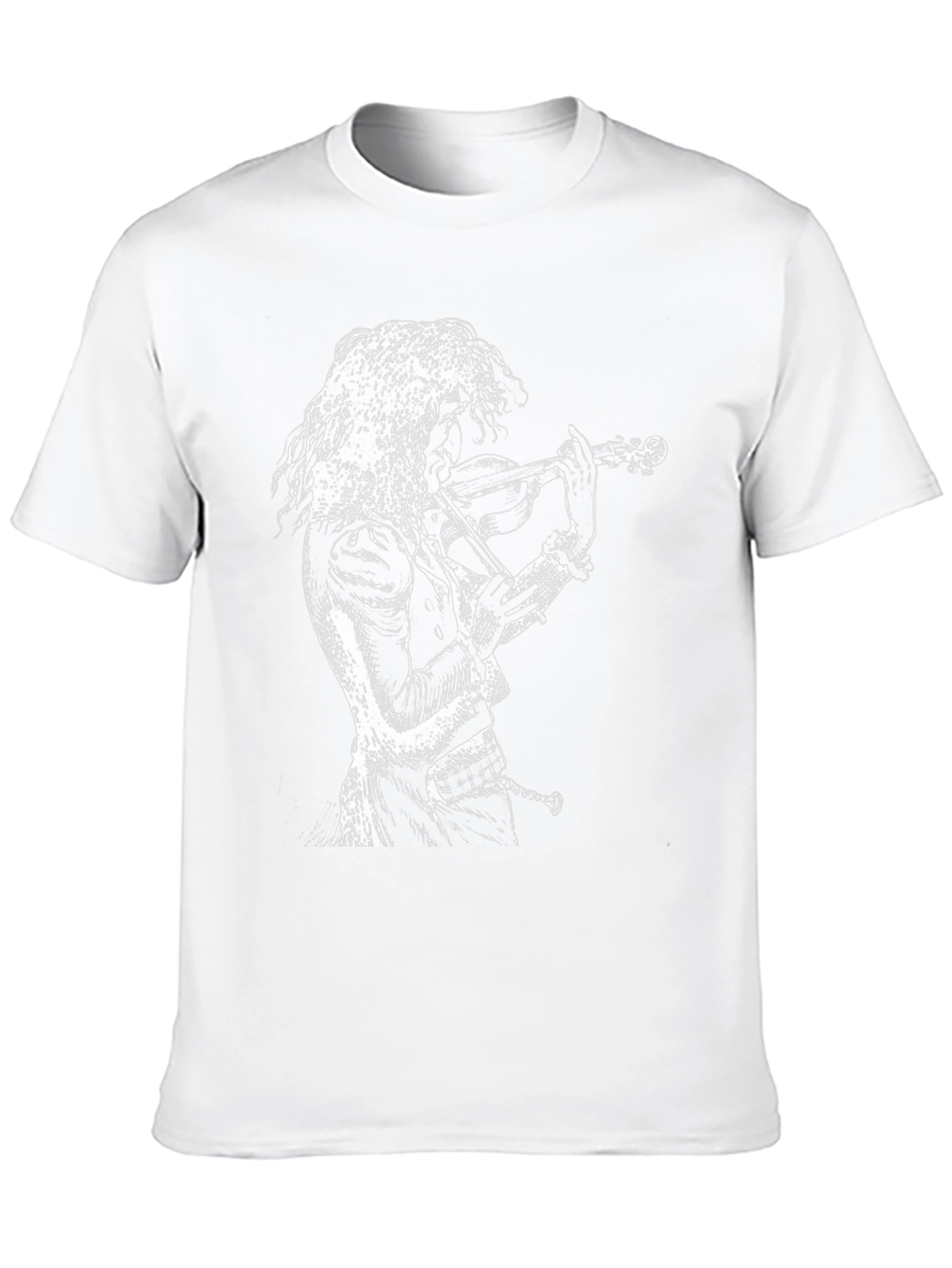 Violinist Graphic T-Shirt - Black Cotton Tee