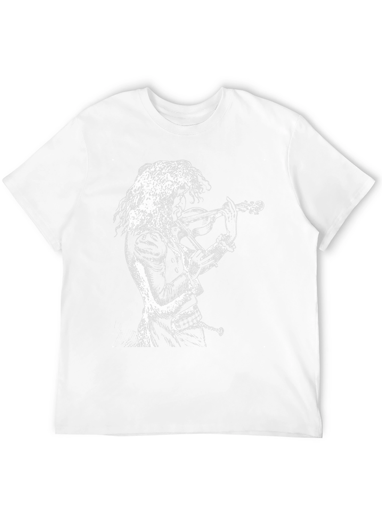 Violinist Graphic T-Shirt - Black Cotton Tee