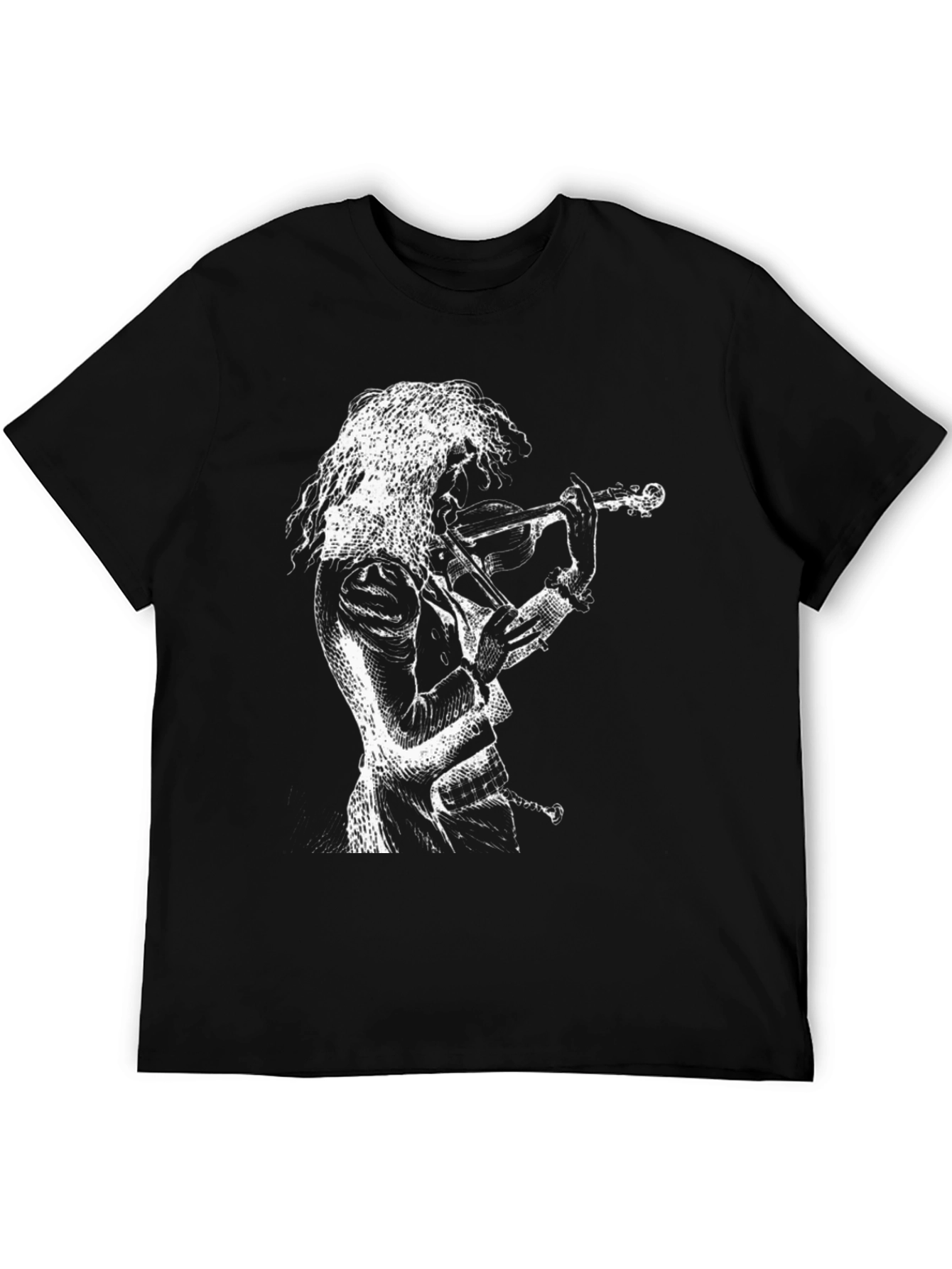 Violinist Graphic T-Shirt - Black Cotton Tee