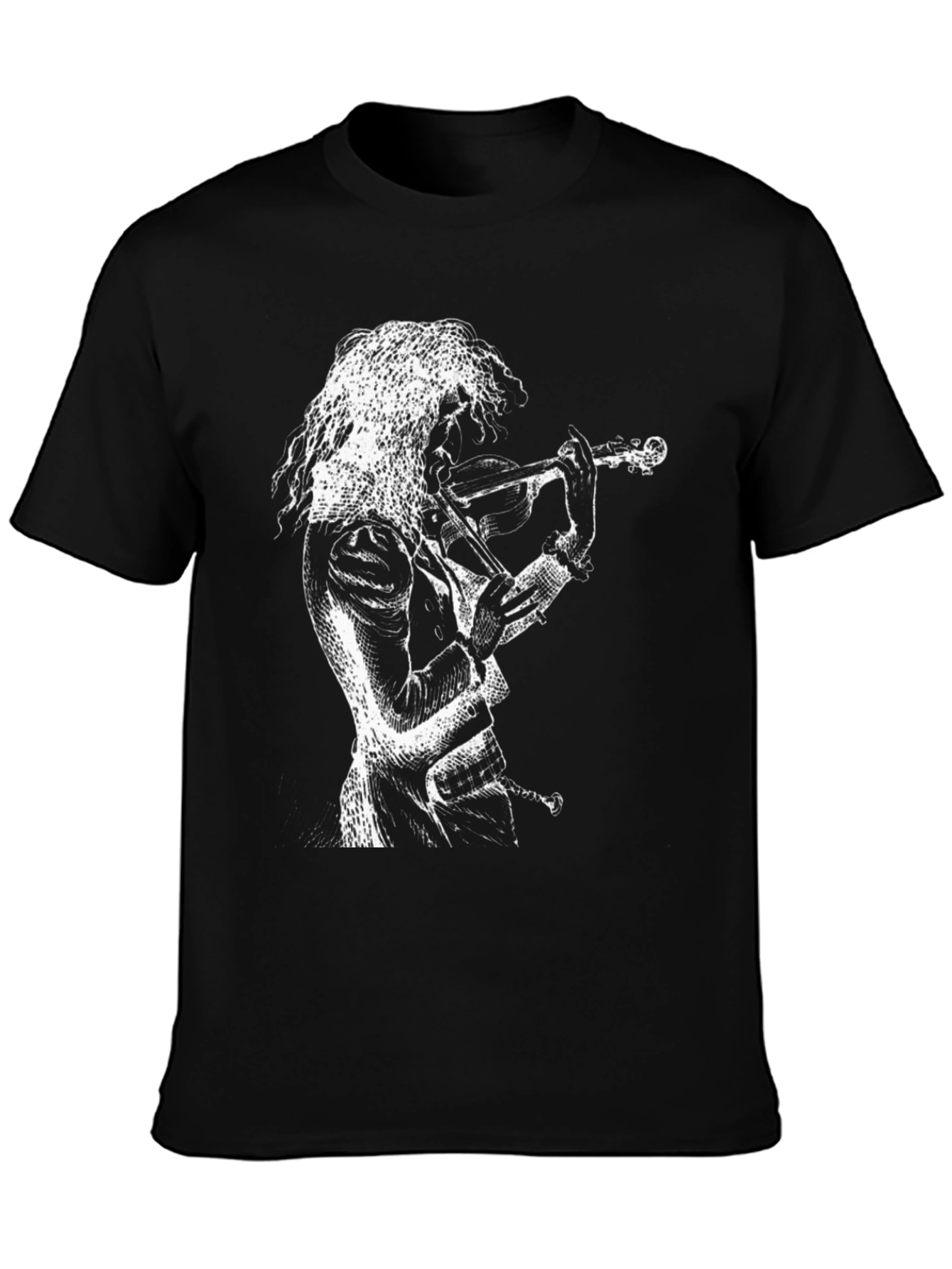Violinist Graphic T-Shirt - Black Cotton Tee