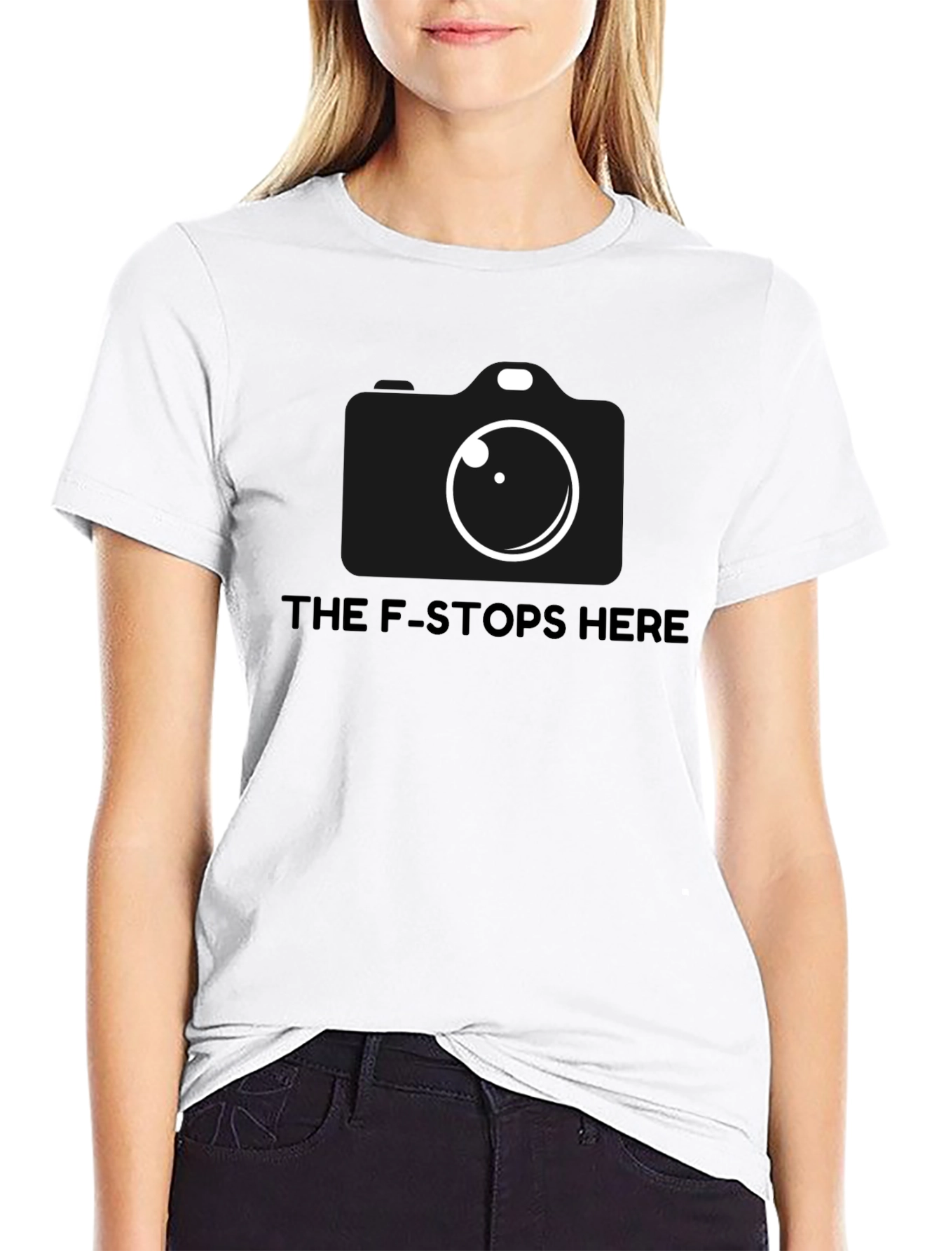 The F-Stops Here Camera Graphic Tee