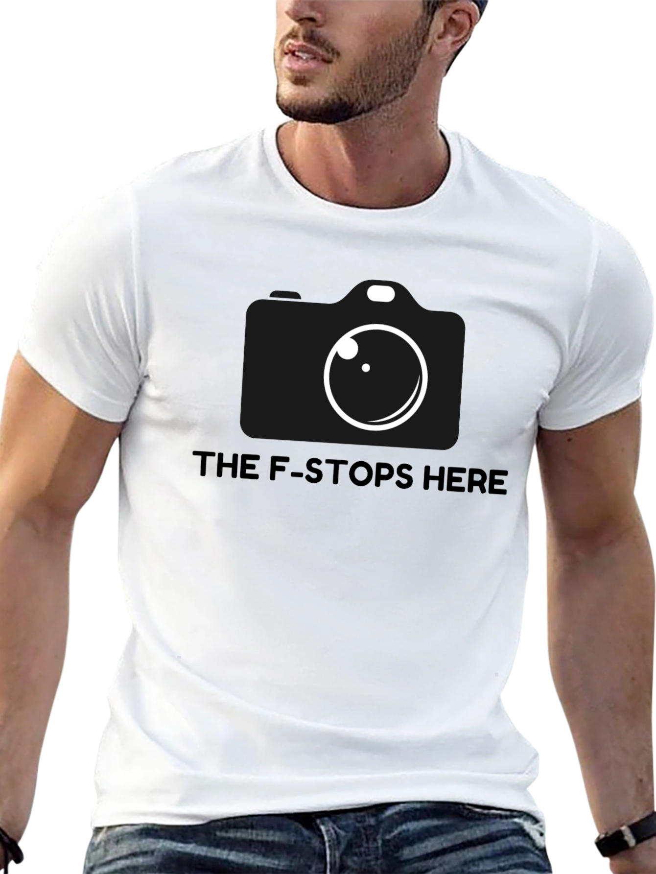 The F-Stops Here Camera Graphic Tee