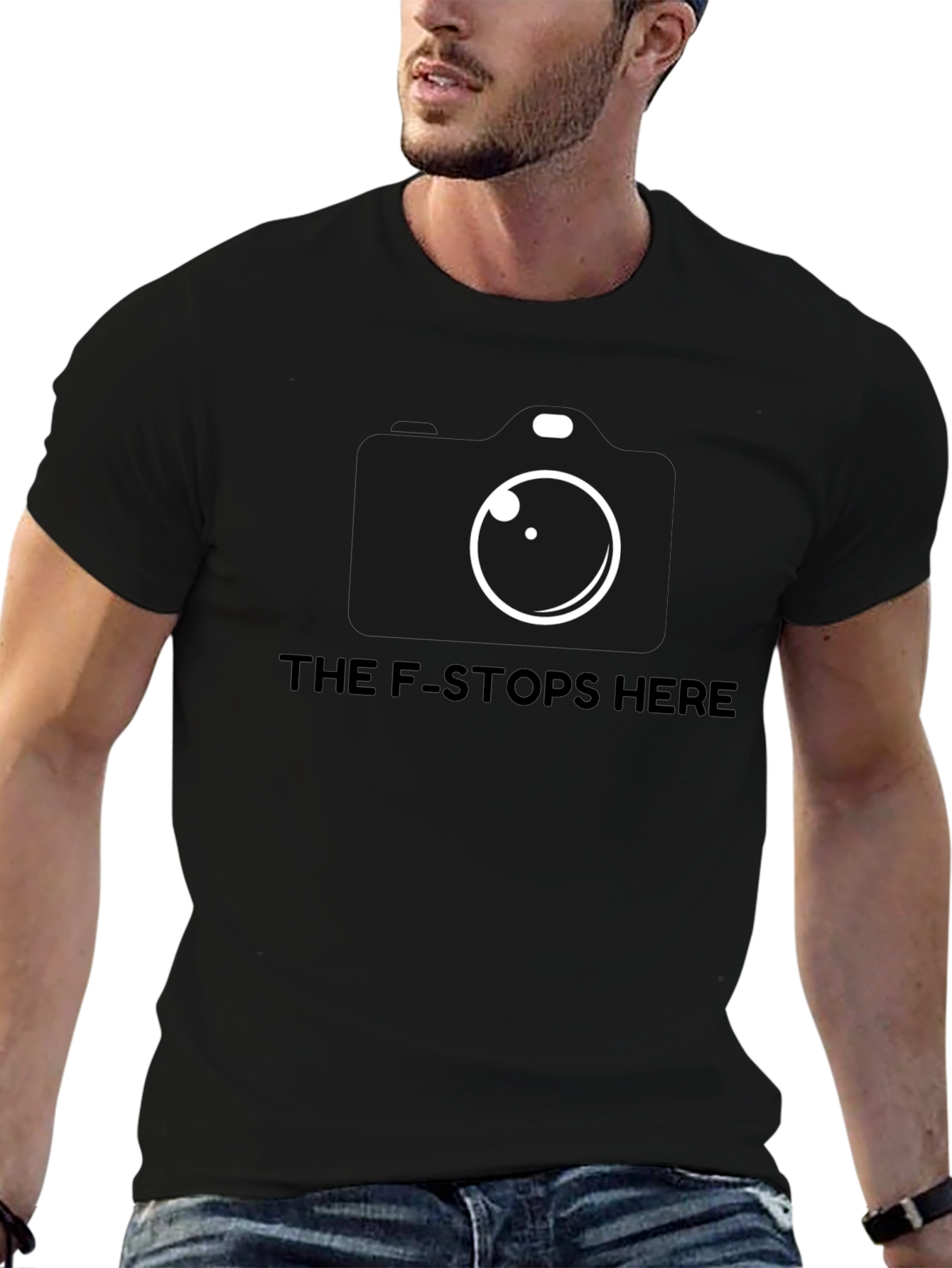 The F-Stops Here Camera Graphic Tee